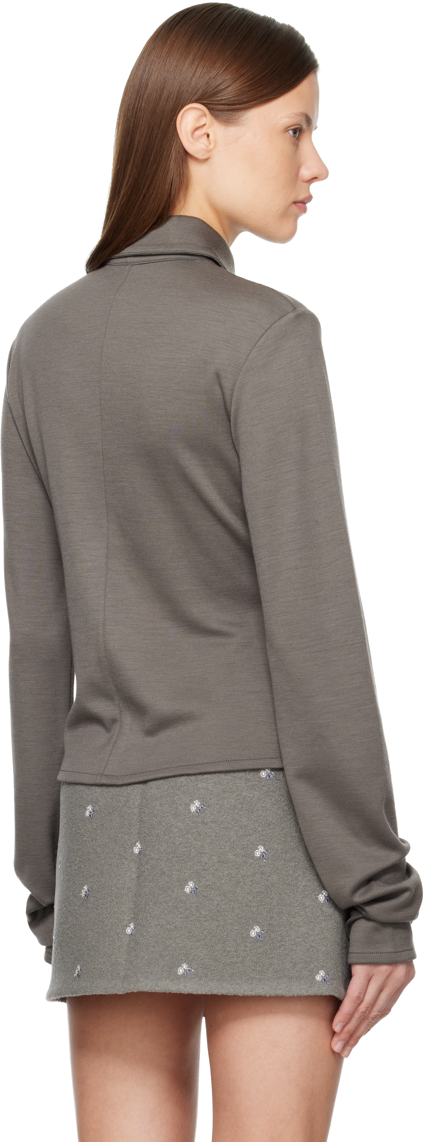 Rier Gray Polar Shirt In Gray