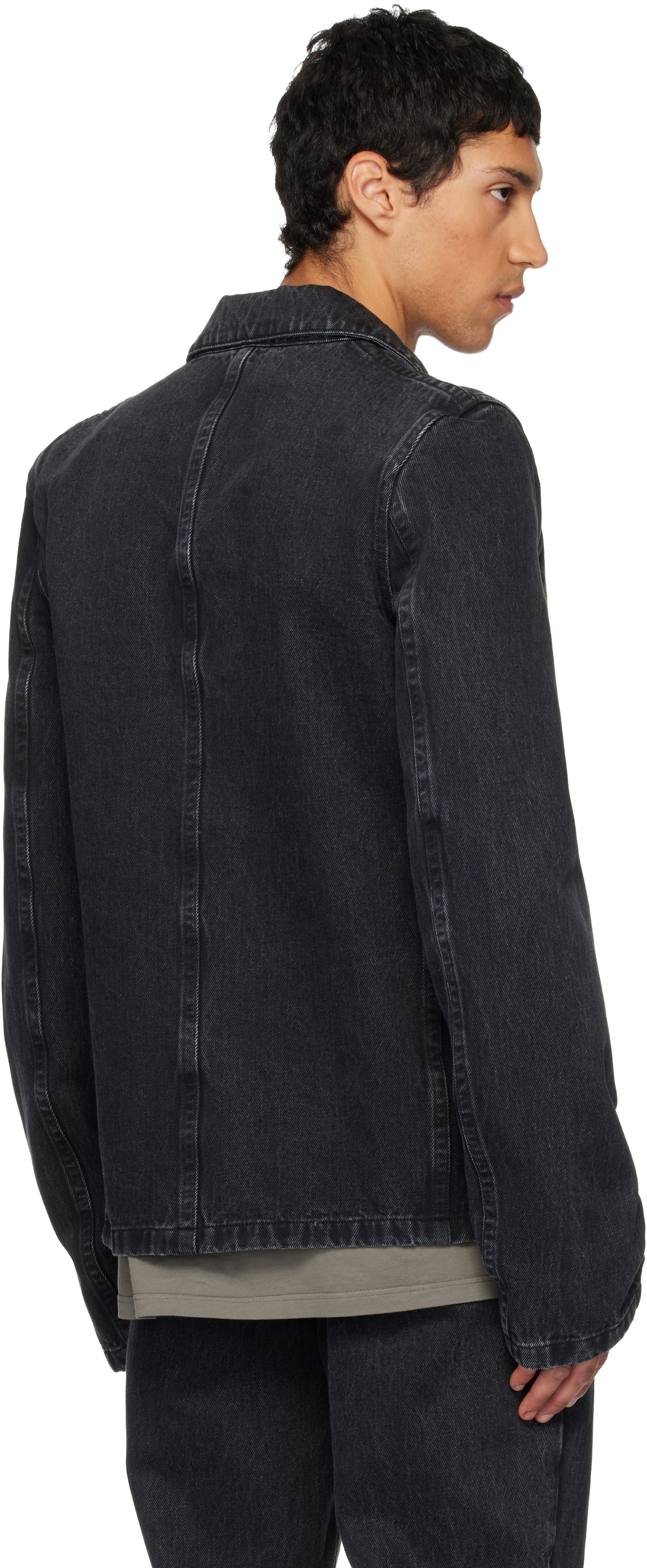 Rier Pocket Denim Jacket In Black