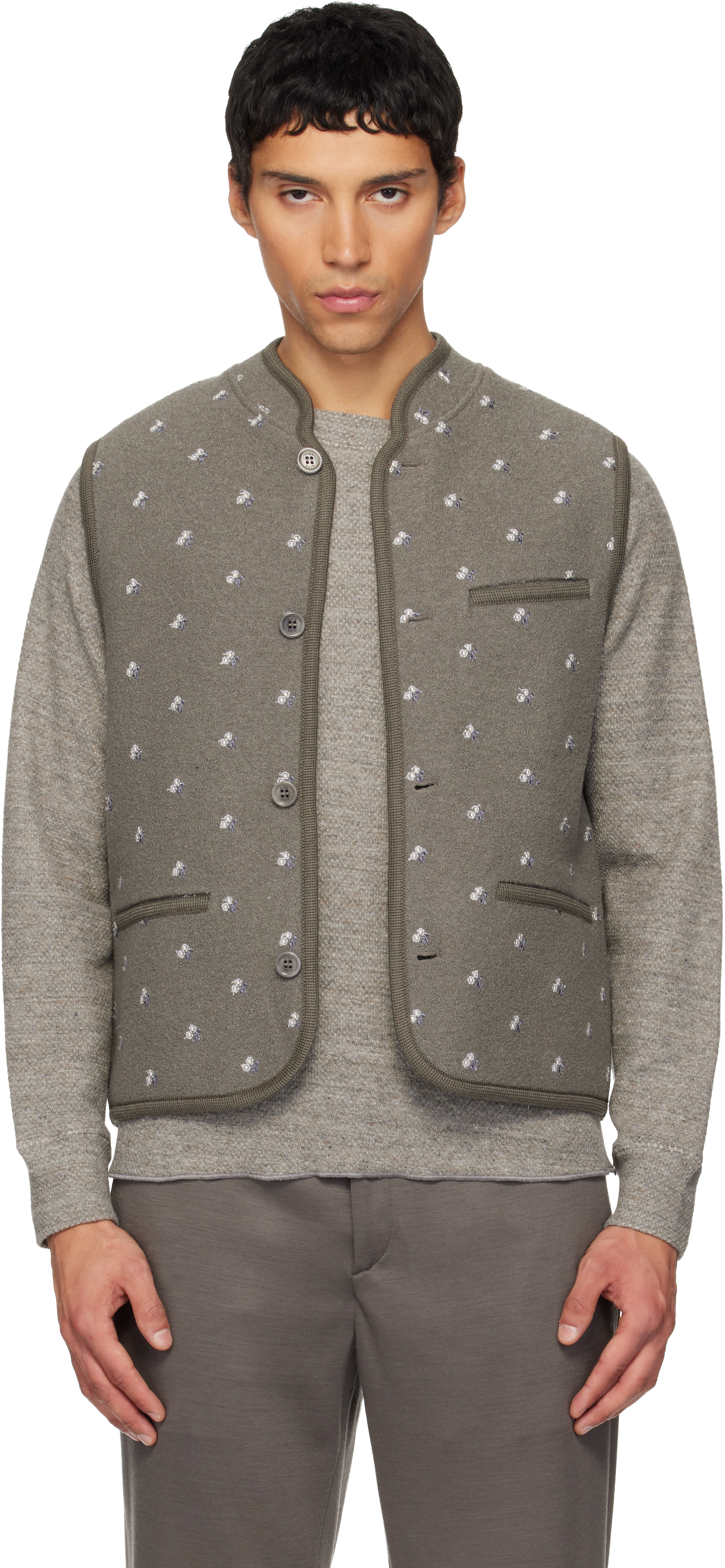 Rier Gray Walker Vest In Brown