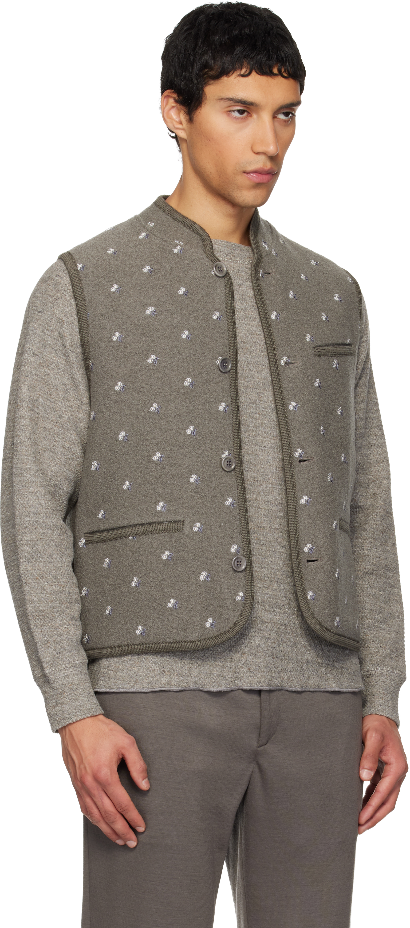 Rier Gray Walker Vest In Brown