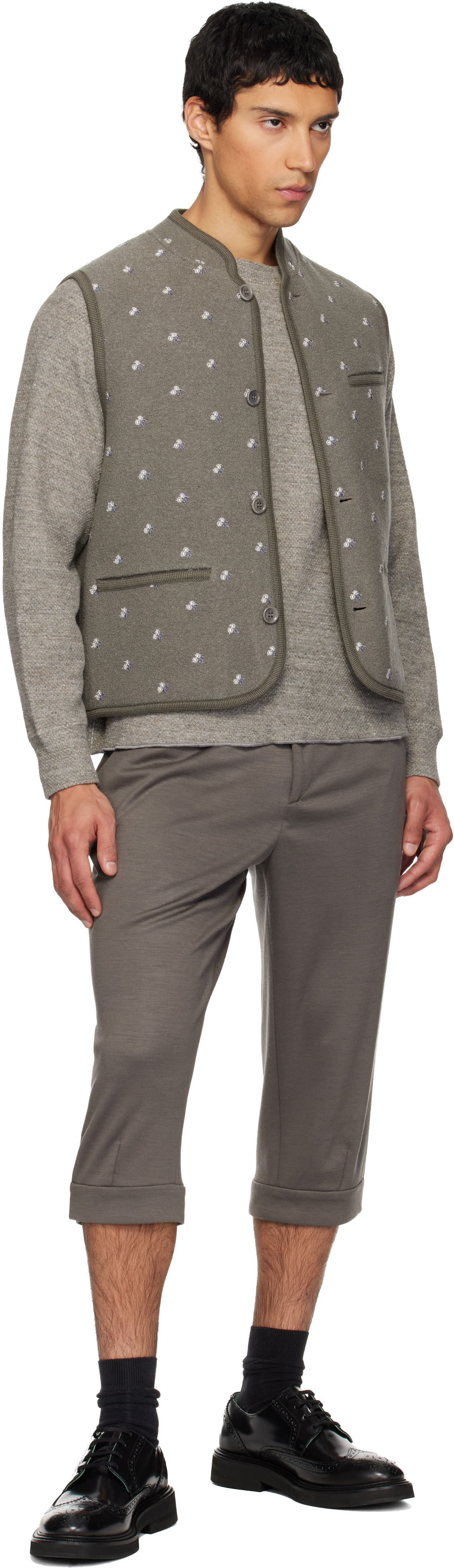 Rier Gray Walker Vest In Brown