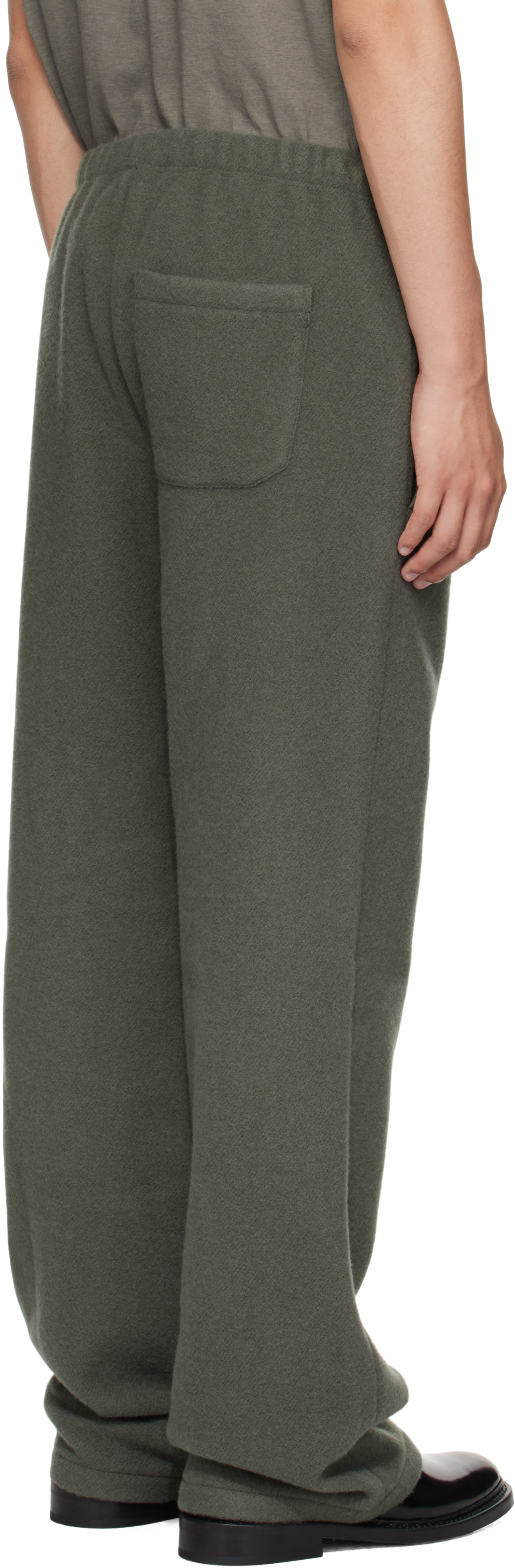 Rier Khaki Fleece Trousers In Green