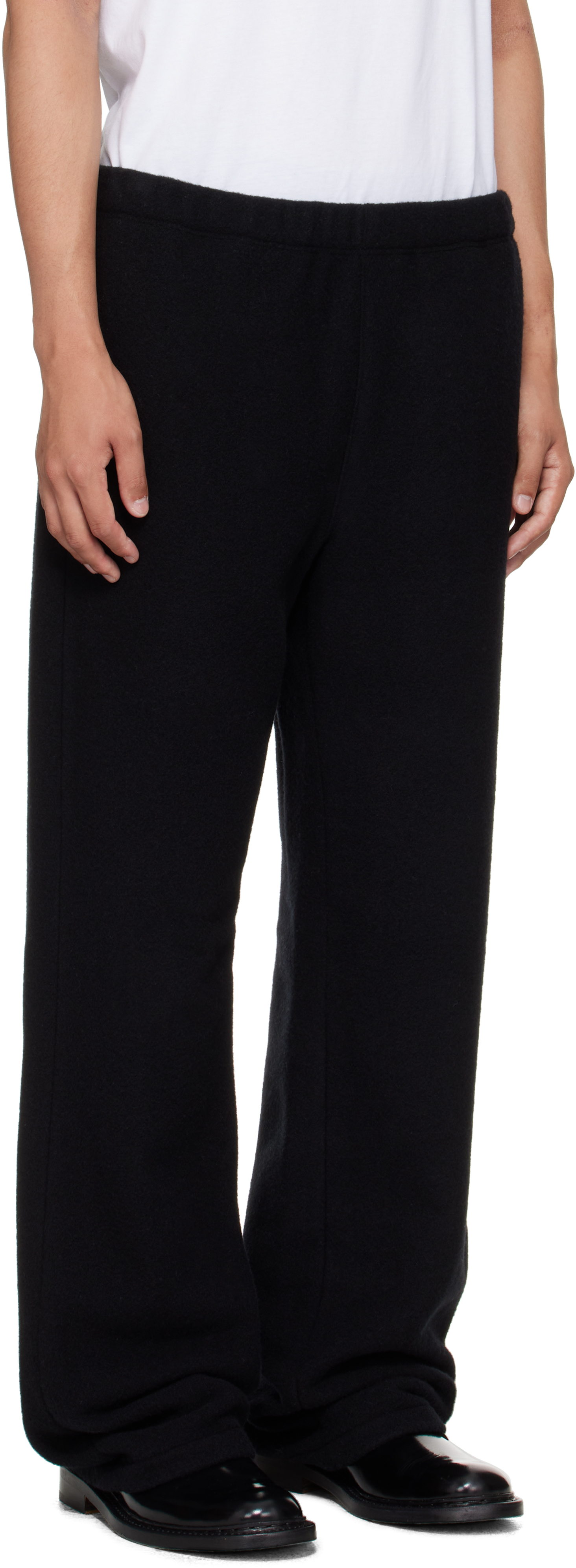 Rier Black Fleece Trousers In Multi