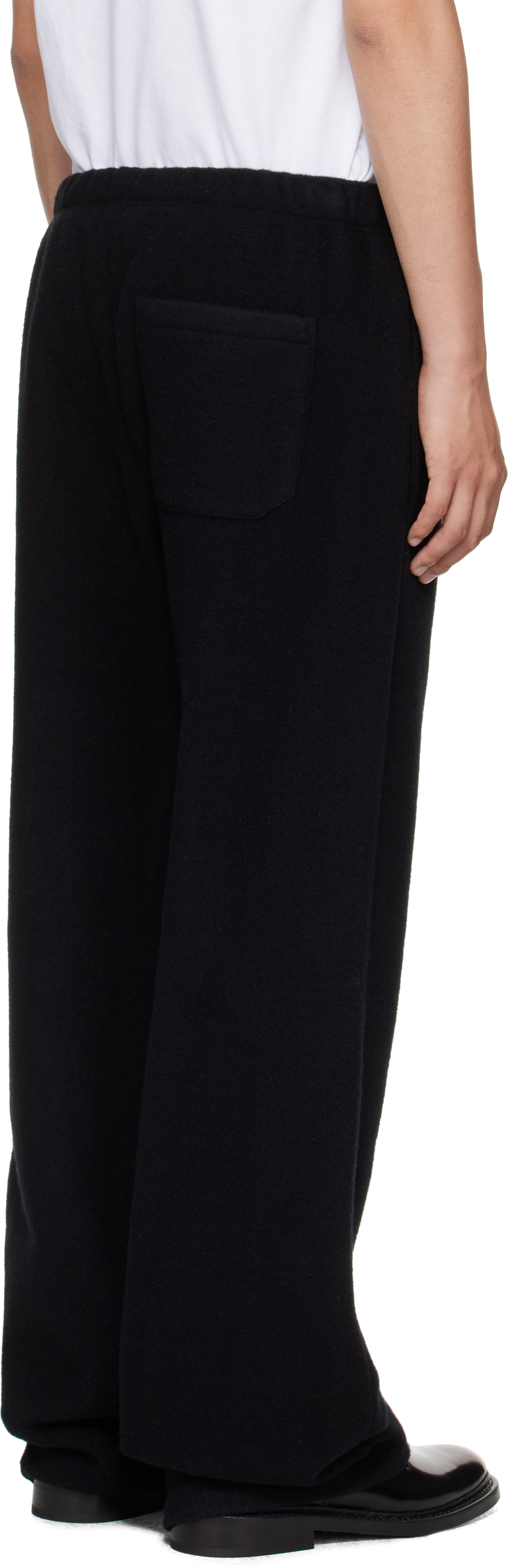 Rier Black Fleece Trousers In Multi