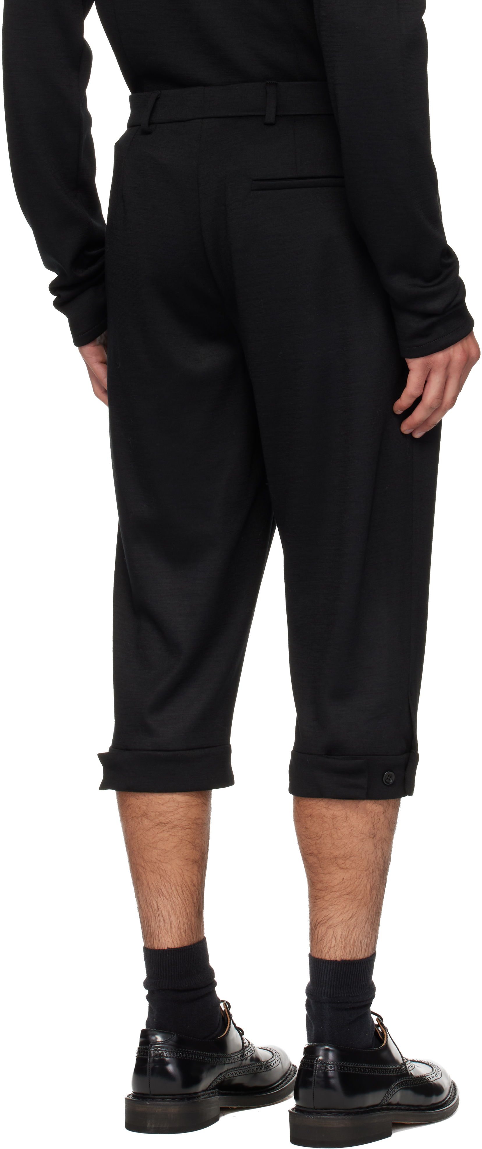 Rier Black Knickerbocker Shorts In Black