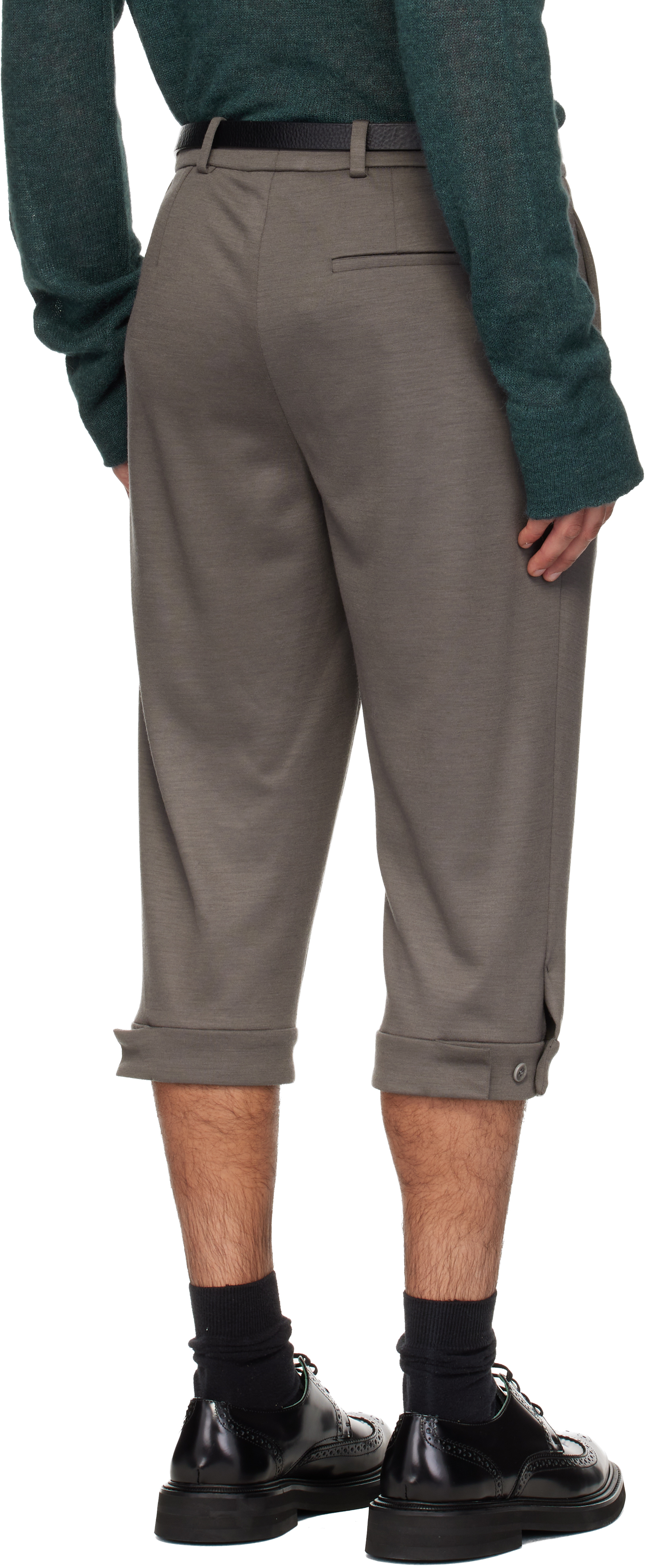 Rier Gray Knickerbocker Shorts In Brown