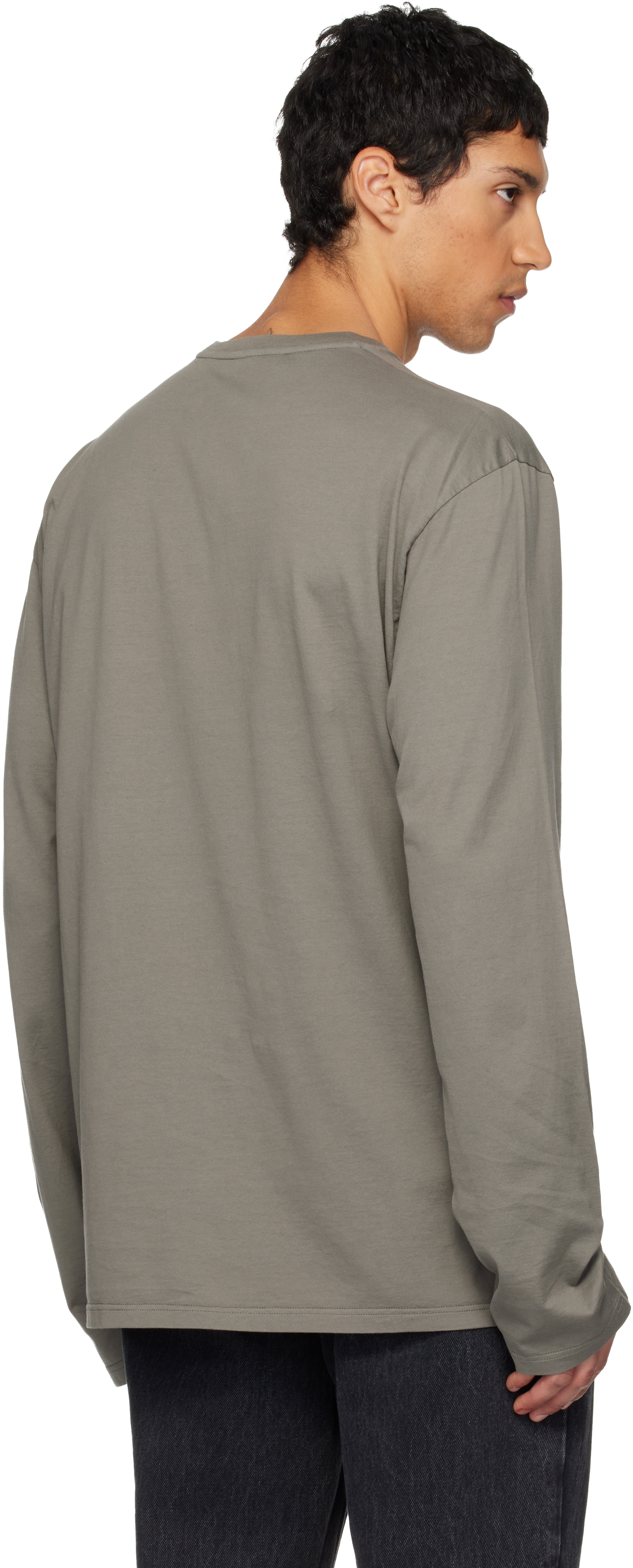 Rier Gray Roundneck Jersey Cotton T-shirt In Gray