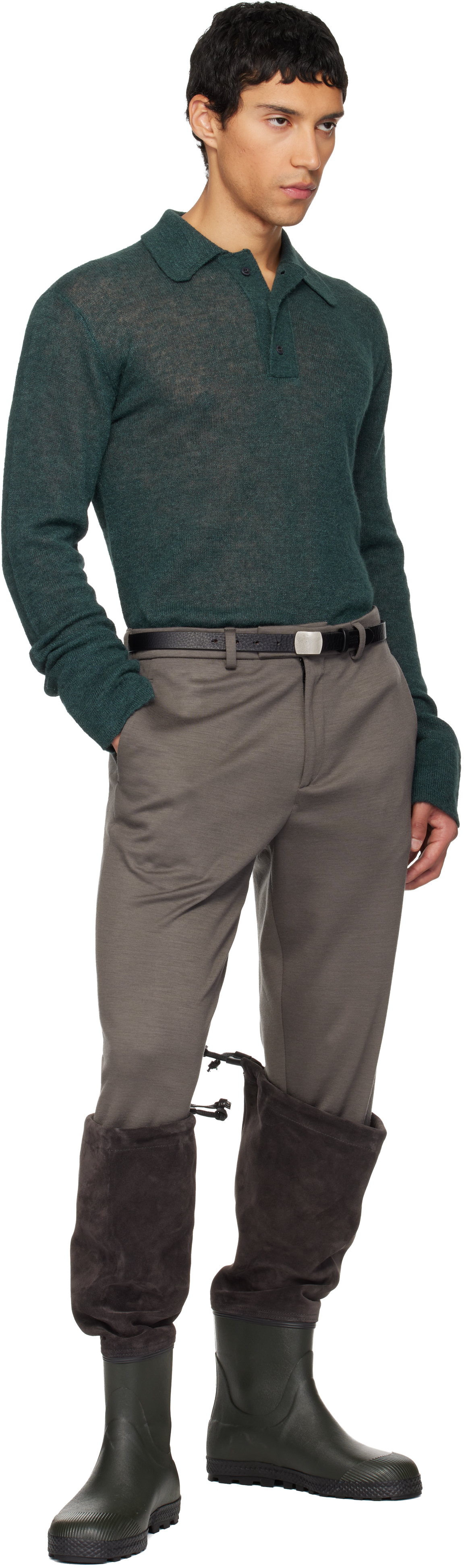 Rier Ssense Exclusive Brown Farmer Rain Boots