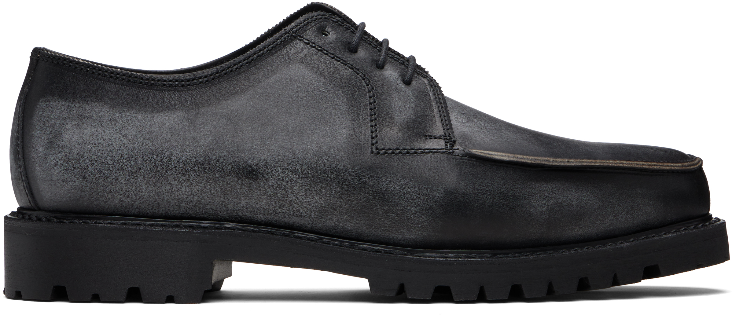 Rier X Ludwig Reiter Collaboration Norwegian Derby Shoes In Black