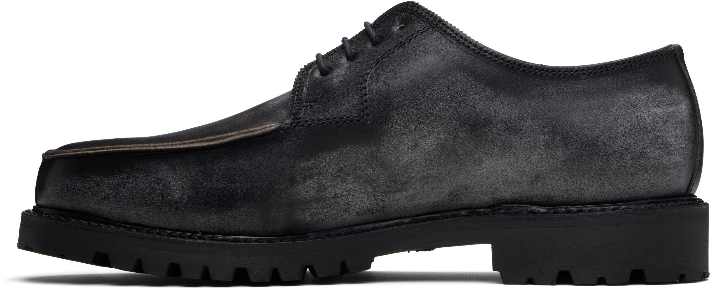 Rier X Ludwig Reiter Collaboration Norwegian Derby Shoes In Black