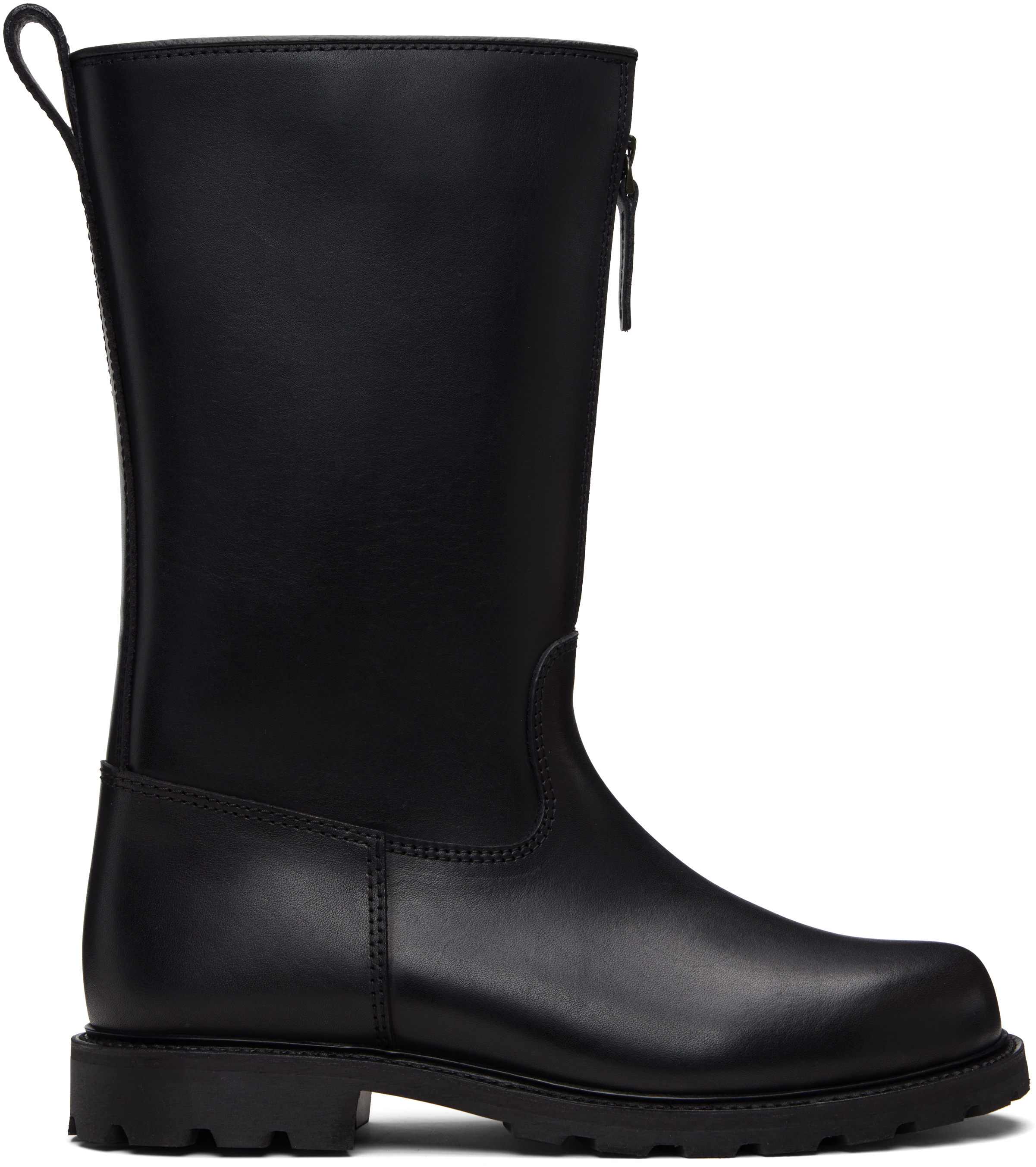 Black Ludwig Reiter Edition Tractor Boots by Rier on Sale