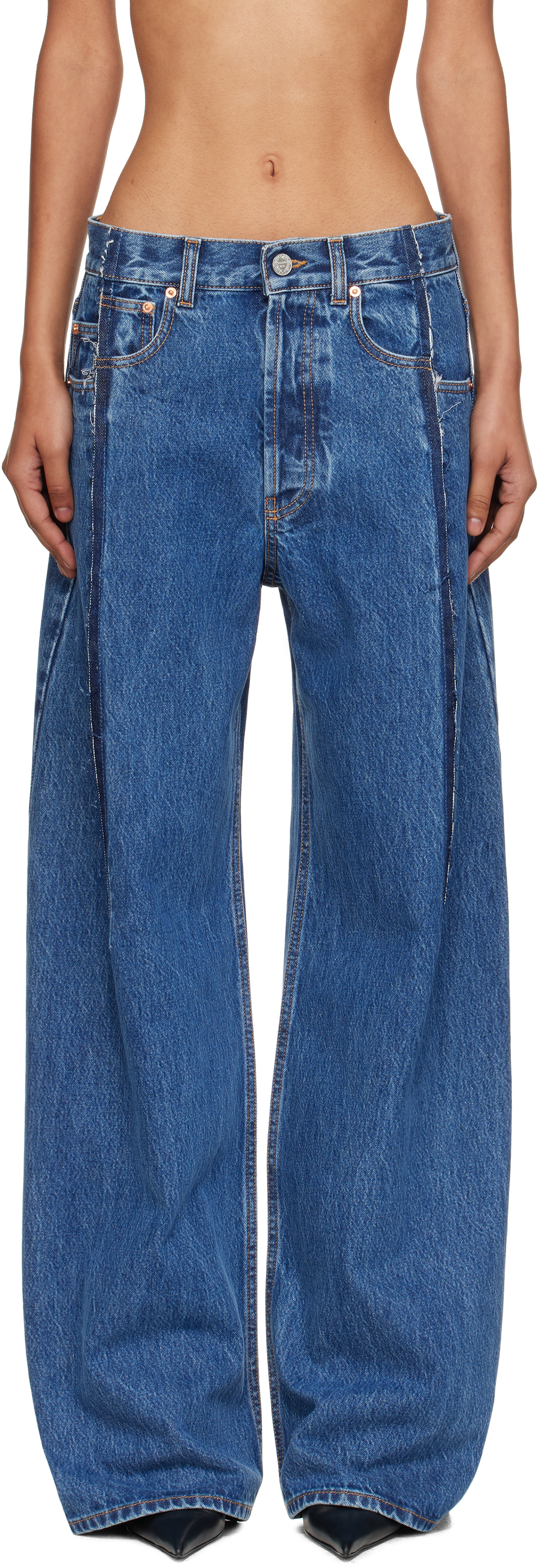 Blue Cut Reconstructed Jeans