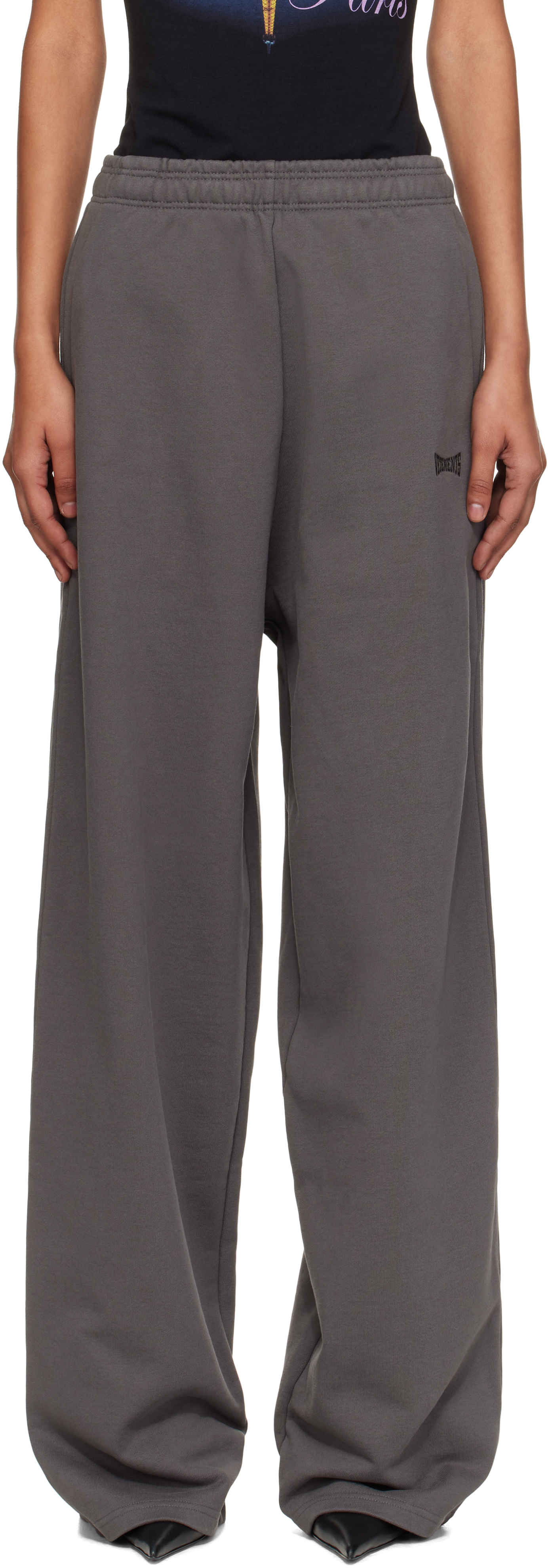 Gray Boxing Logo Baggy Lounge Pants
