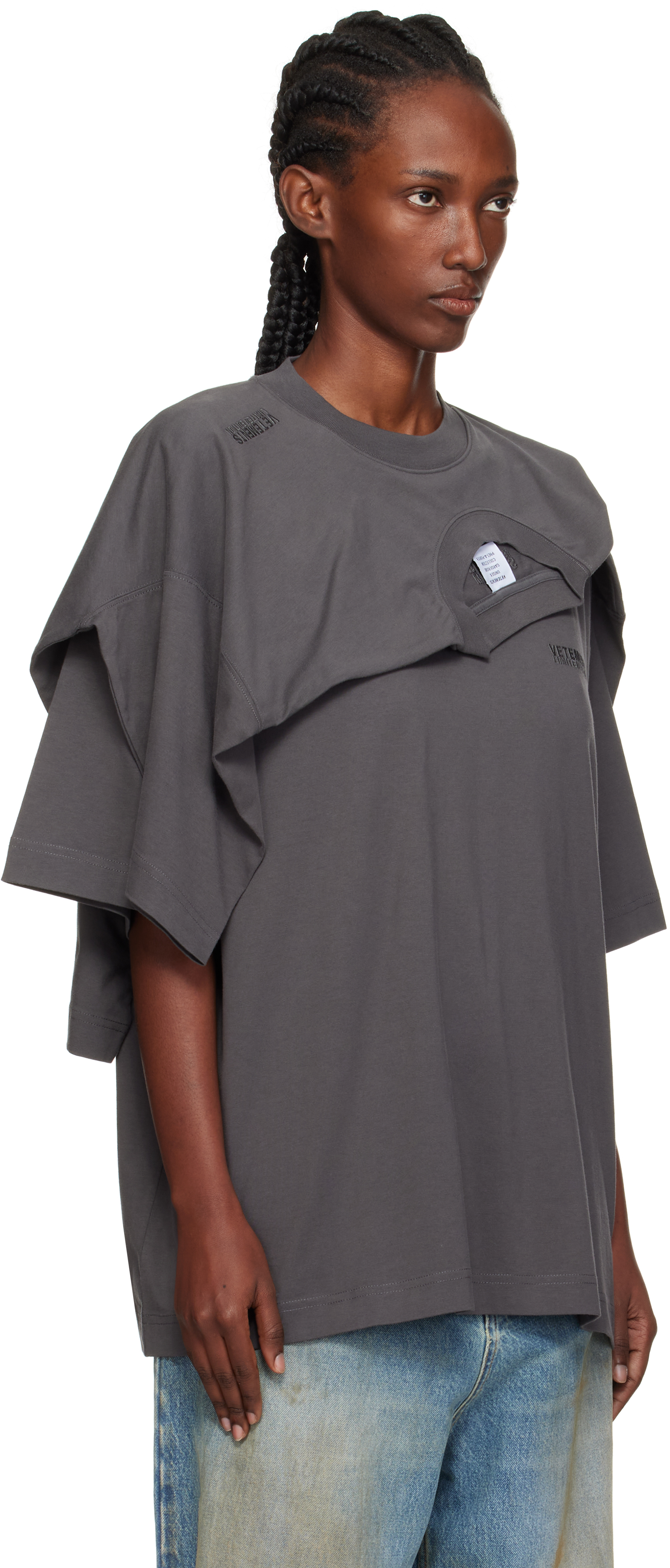 Vetements Double-layer T-shirt In Gray