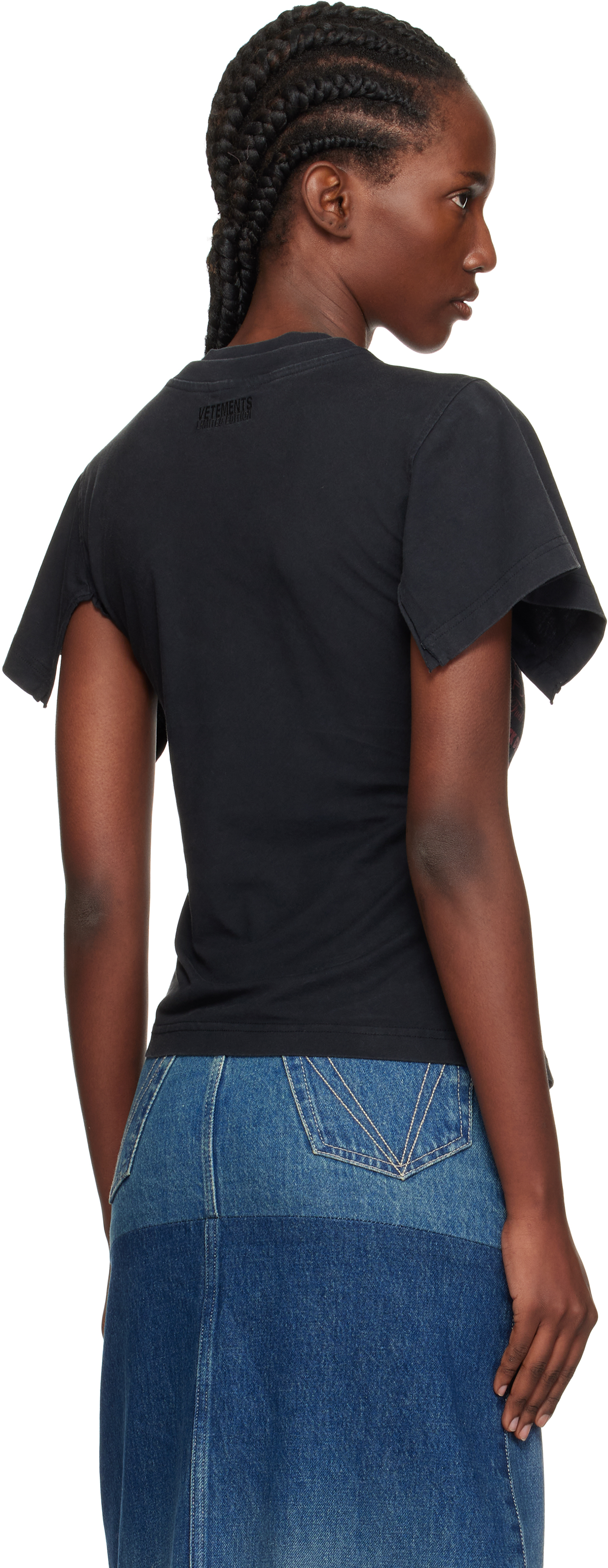 Vetements Black 'fuck' Shifted T-shirt In Black