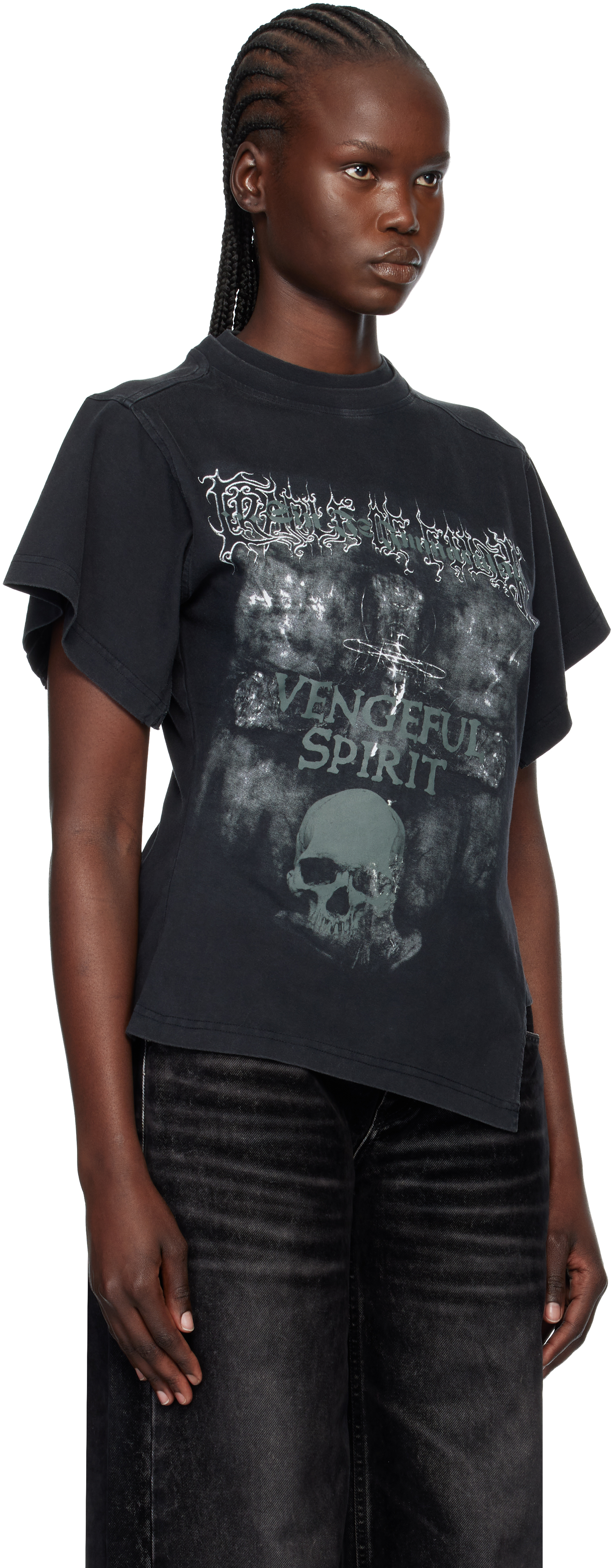 Vetements Black Cradle Of Filth Shifted T-shirt In Blue