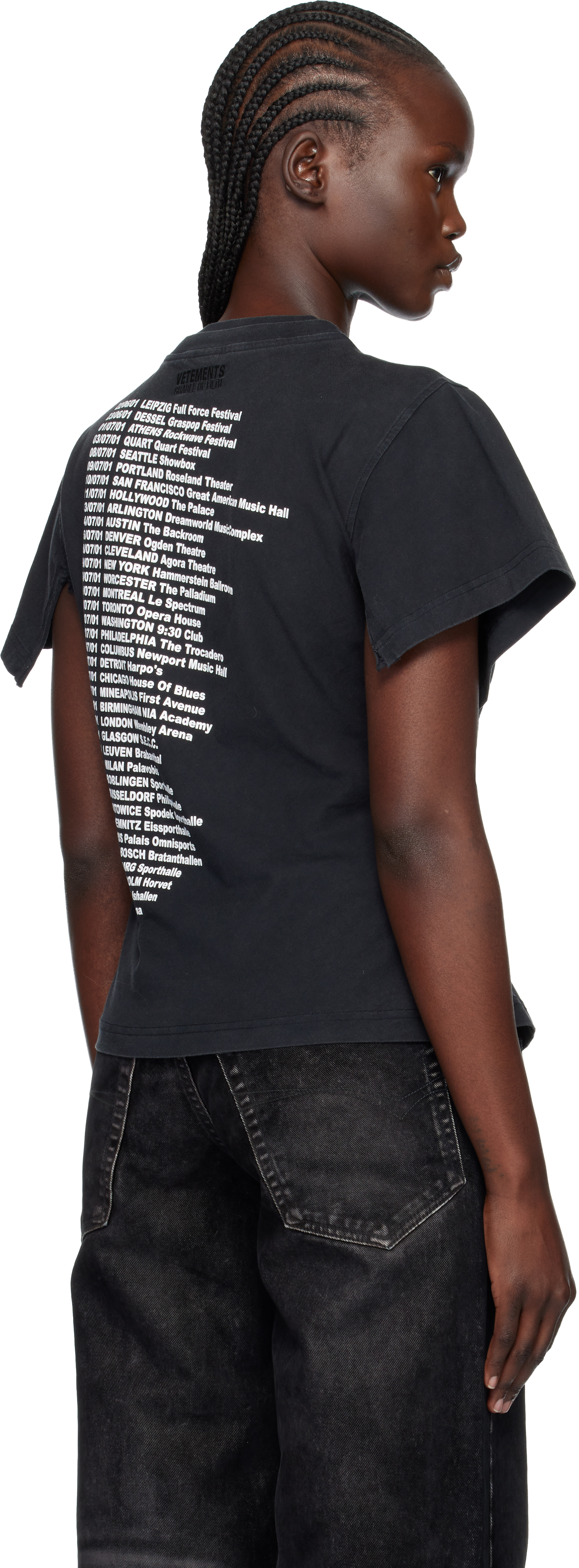 Vetements Black Cradle Of Filth Shifted T-shirt In Blue