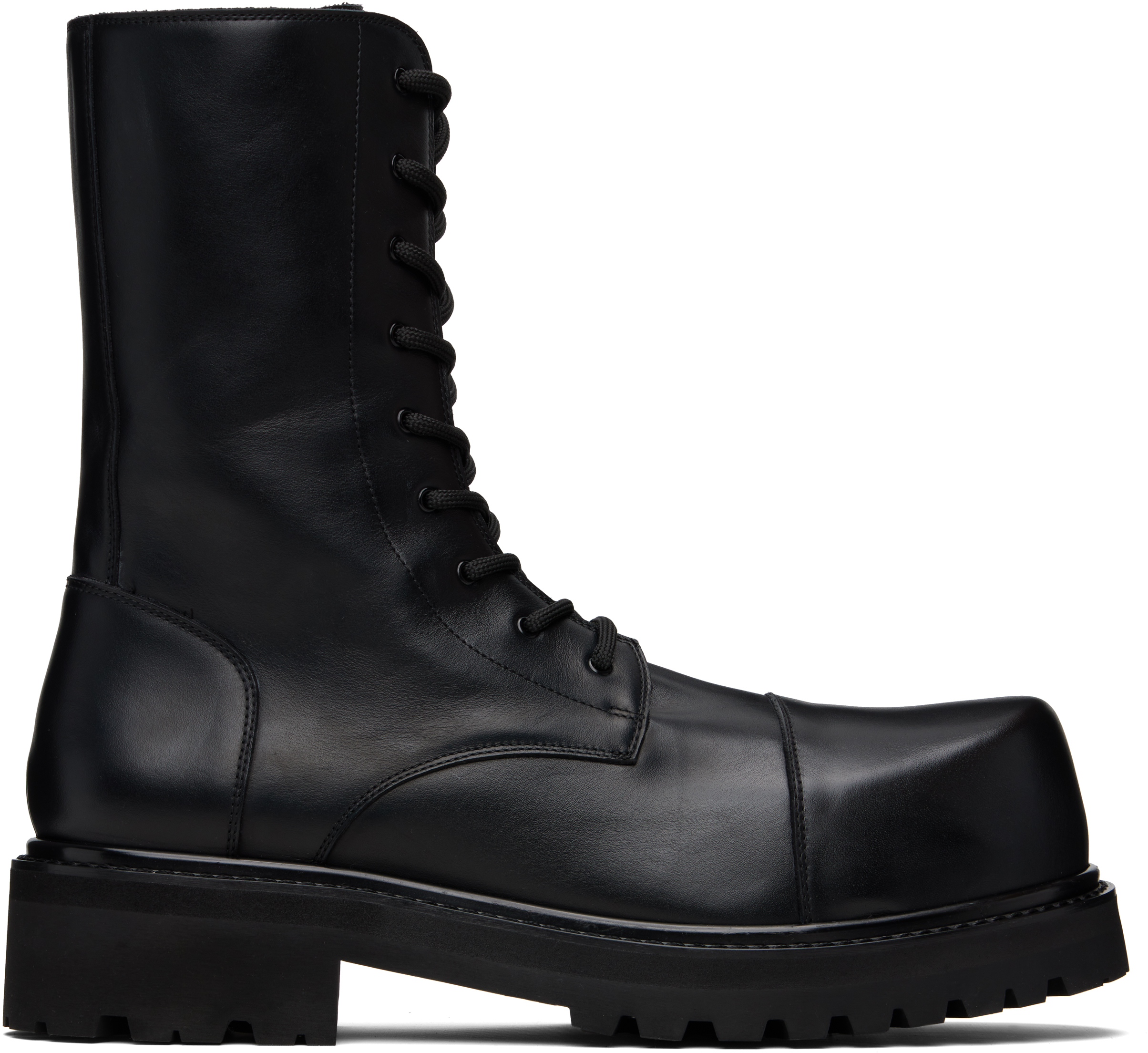 Vetements Black Stomp Compact Boots In Multi