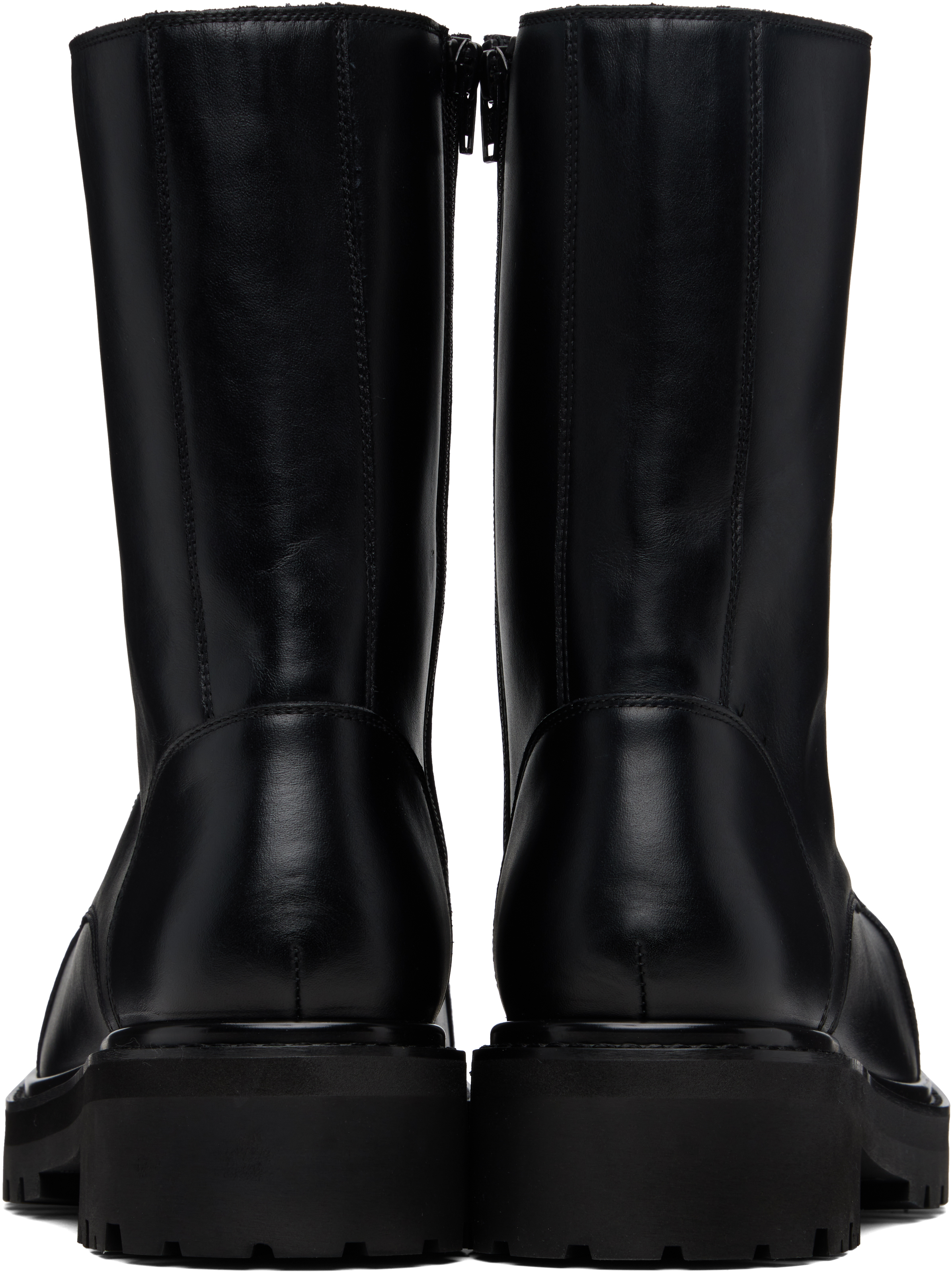 Vetements Black Stomp Compact Boots In Multi
