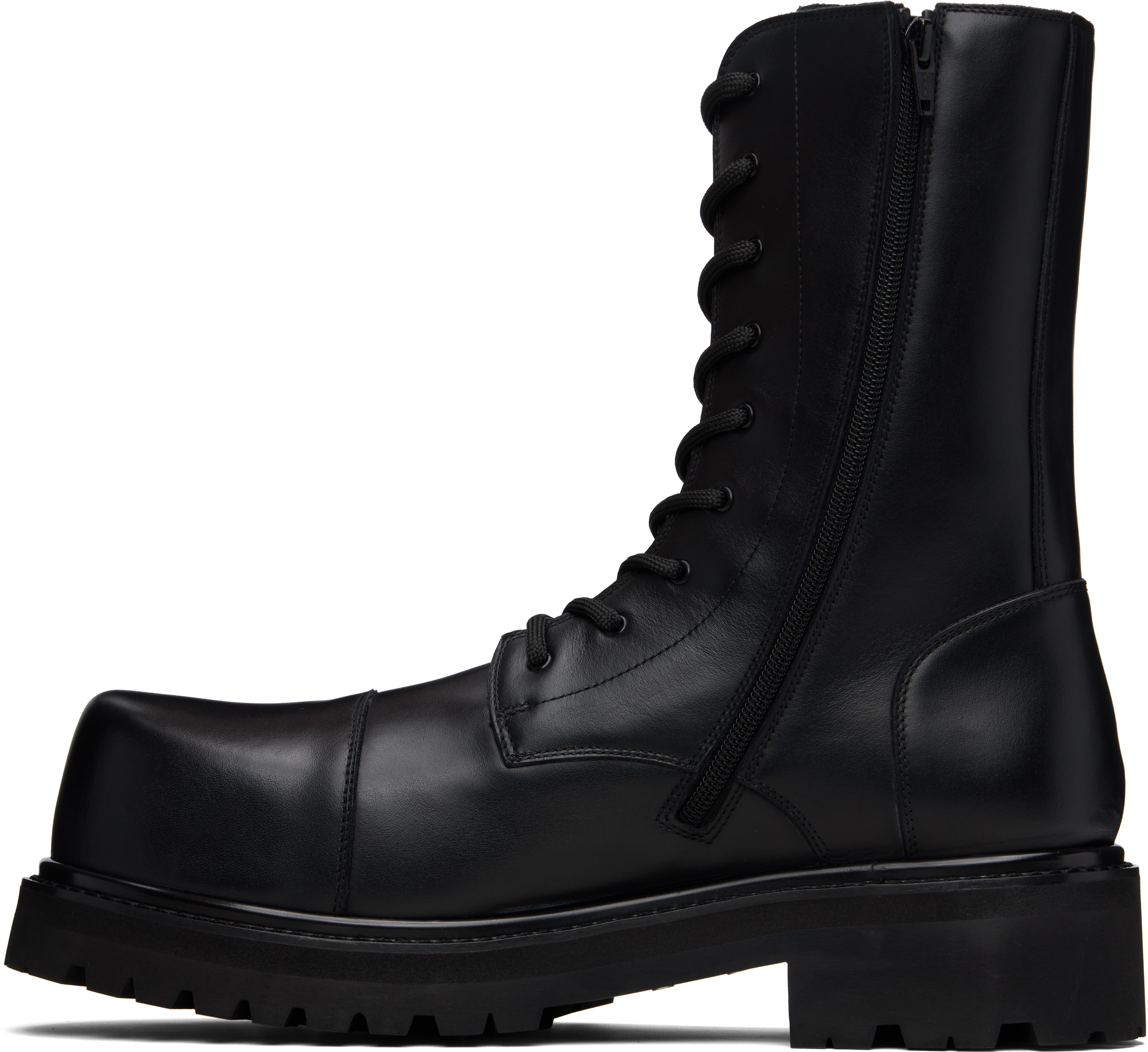 Vetements Black Stomp Compact Boots In Multi