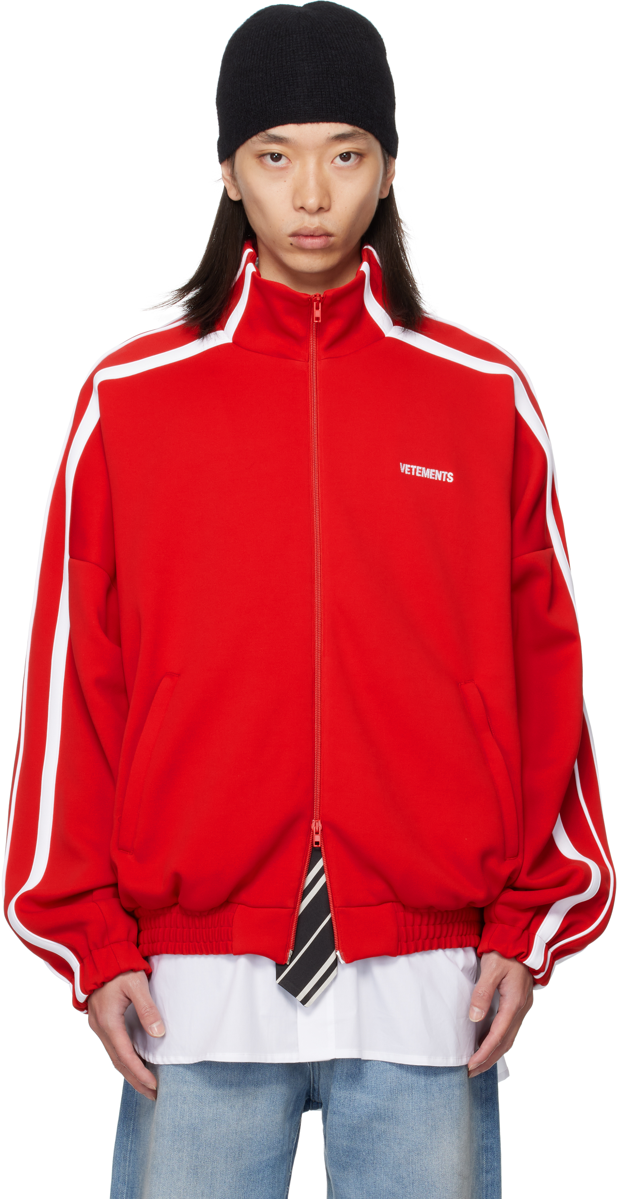 Vetements Red Gym Track Jacket