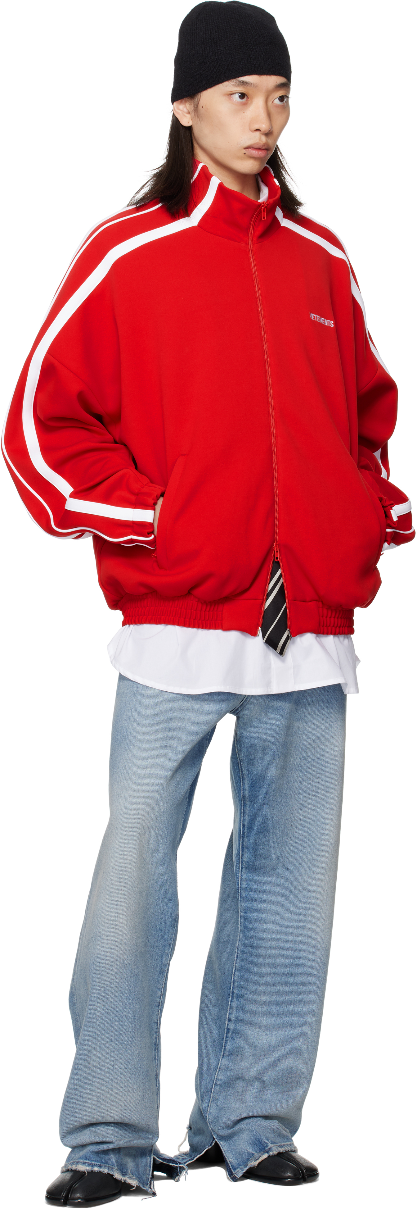Vetements Red Gym Track Jacket In Red