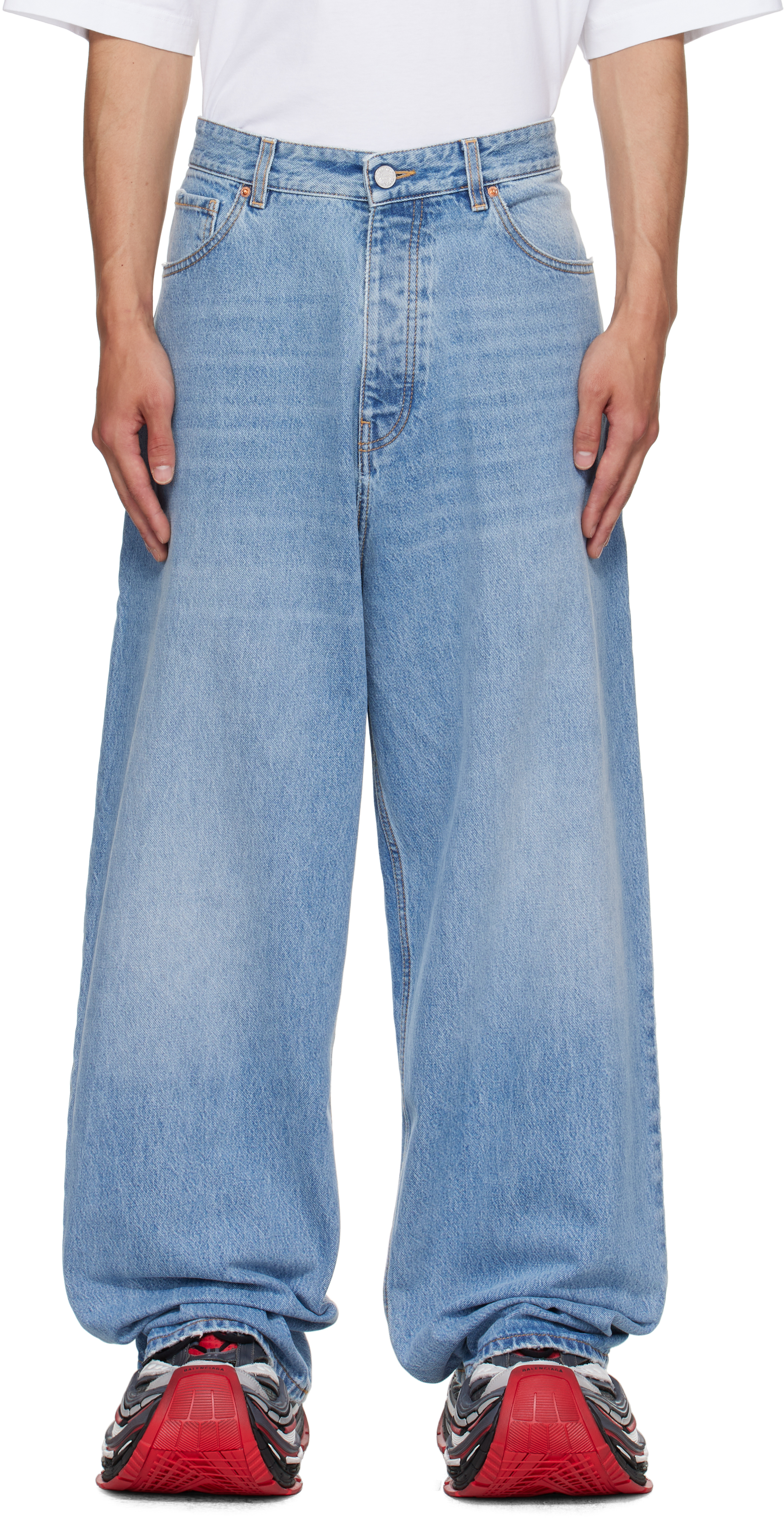 Blue Painted Anarchy Reworked Jeans