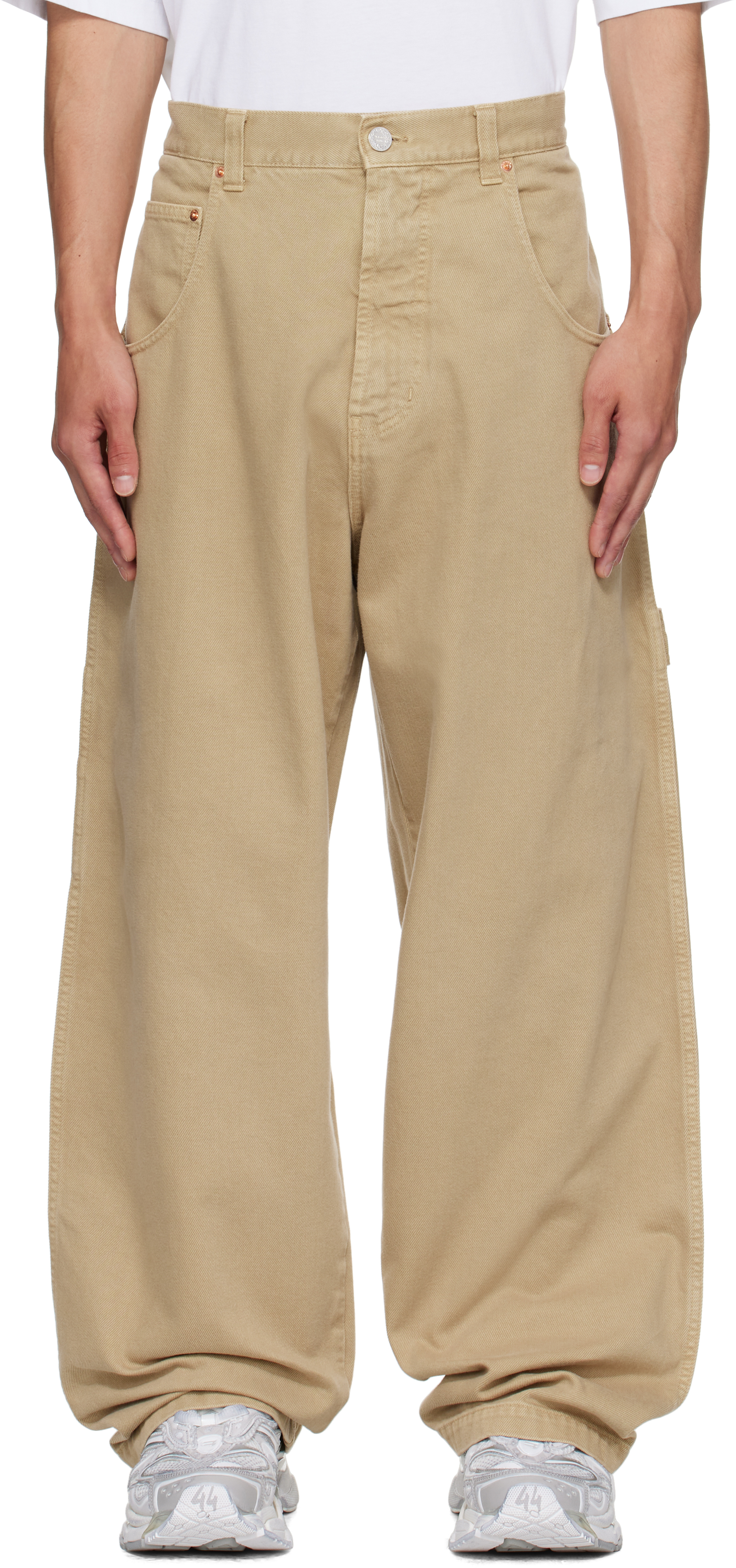 Beige Hip-Hop Jeans