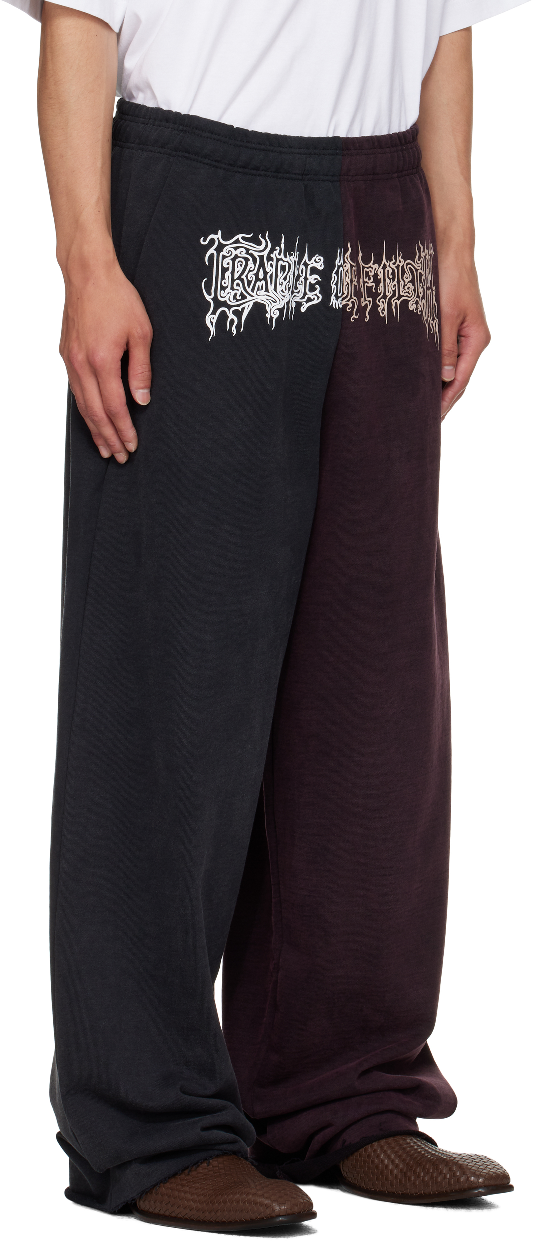 Vetements Black Cradle Of Filth Logo Baggy Sweatpants In Multi