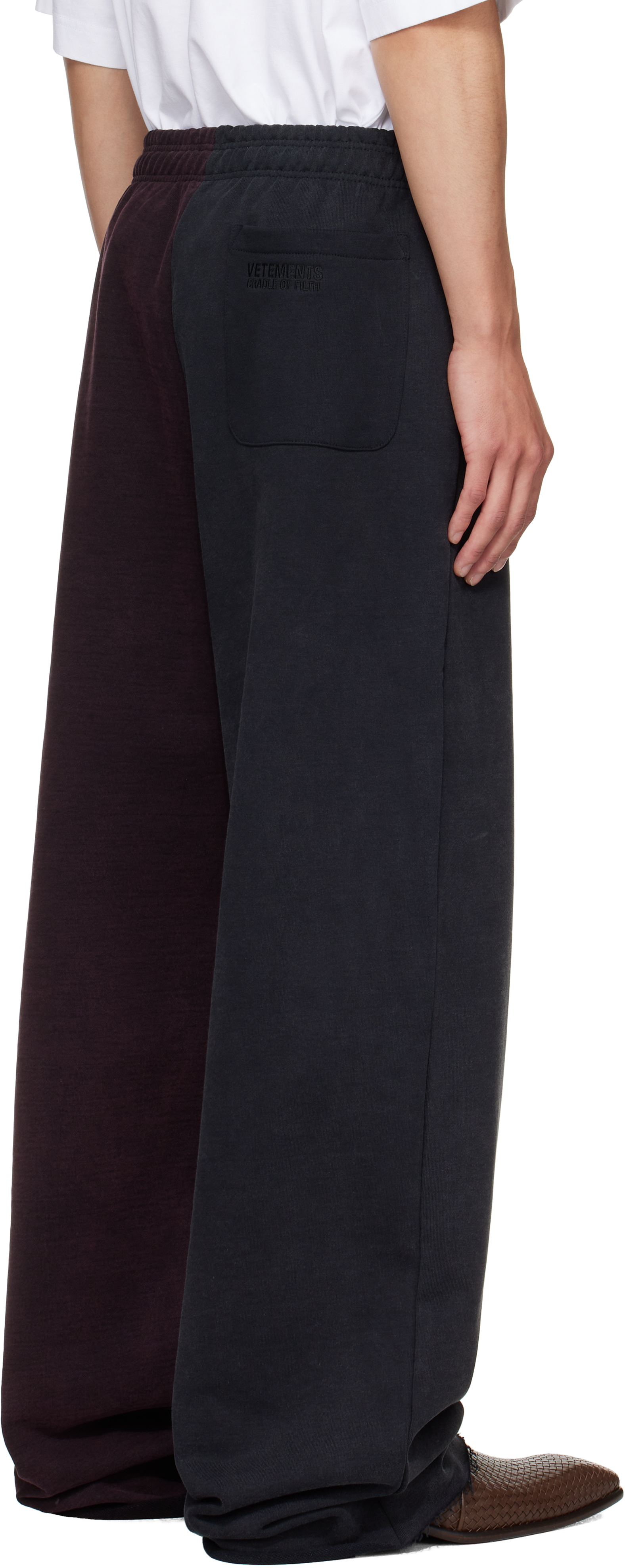 Vetements Black Cradle Of Filth Logo Baggy Sweatpants In Multi