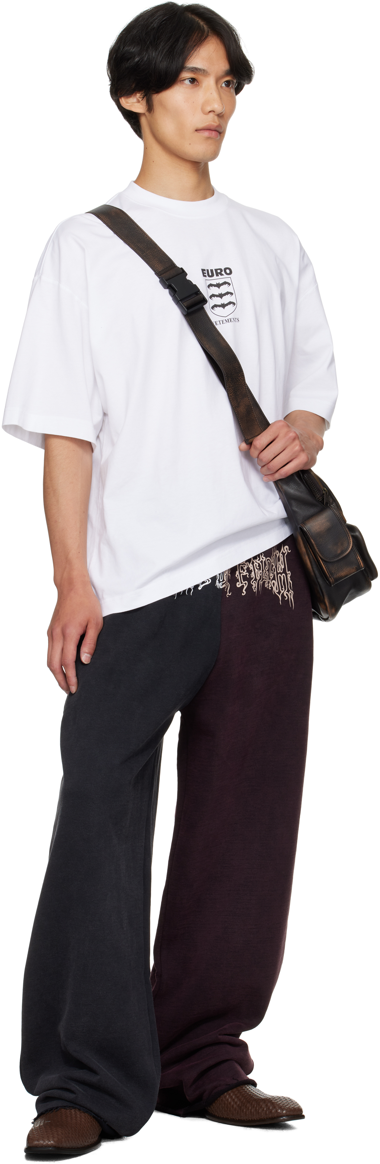 Vetements Black Cradle Of Filth Logo Baggy Sweatpants In Multi