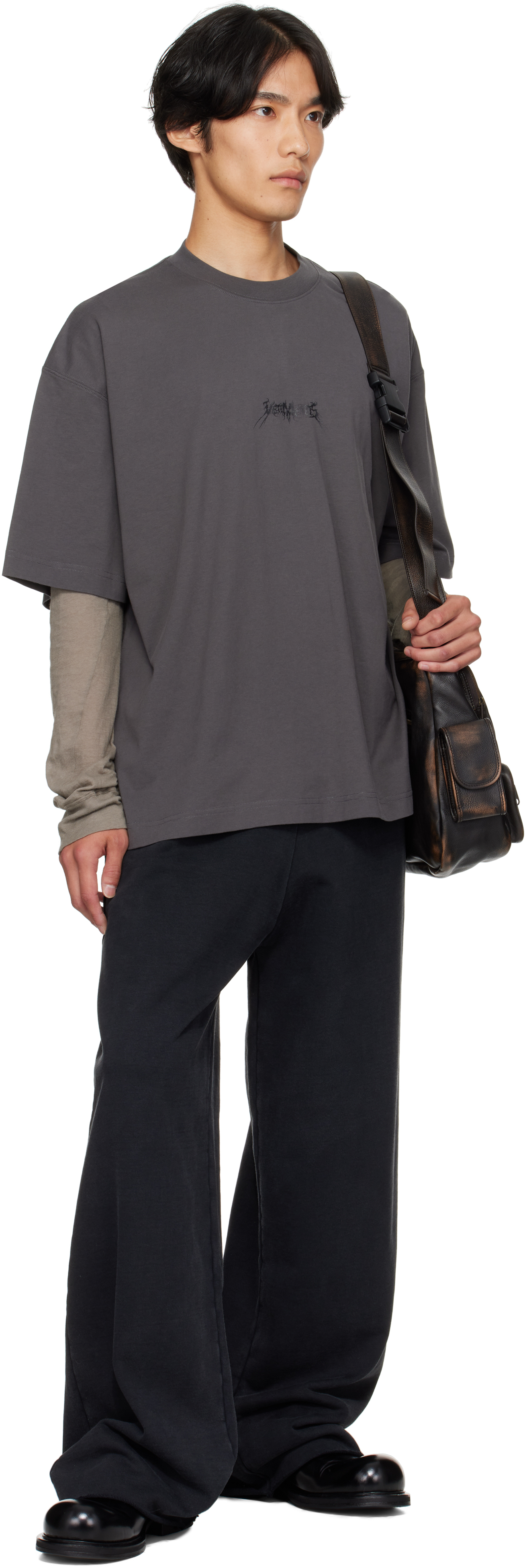 Vetements Black Cradle Of Filth Logo Baggy Sweatpants In Black