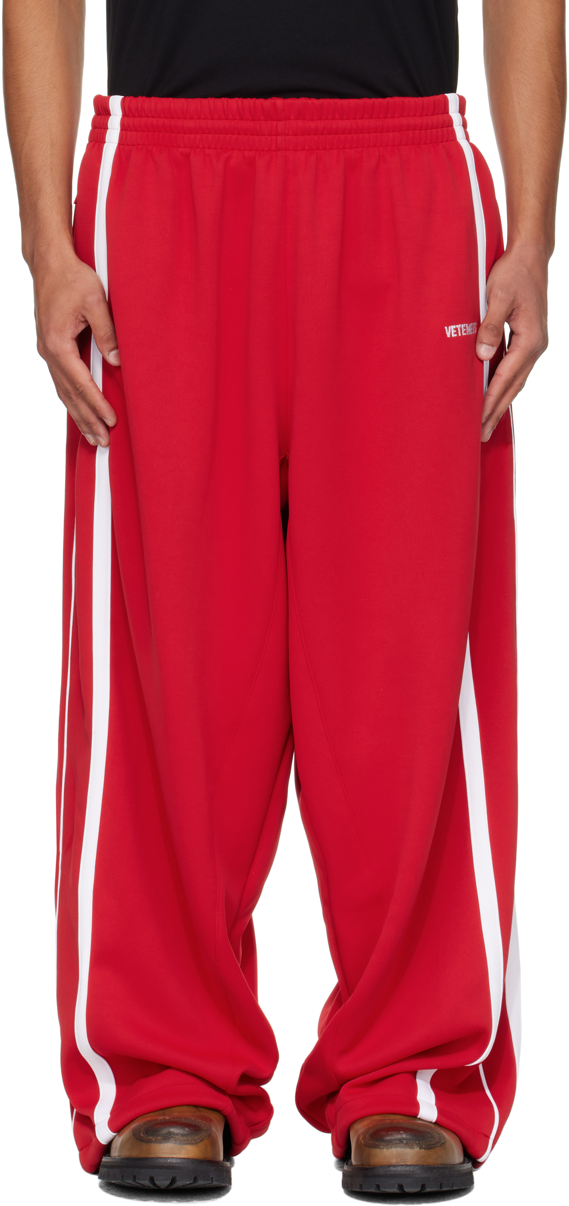 Vetements Jersey Sweatpants In Red
