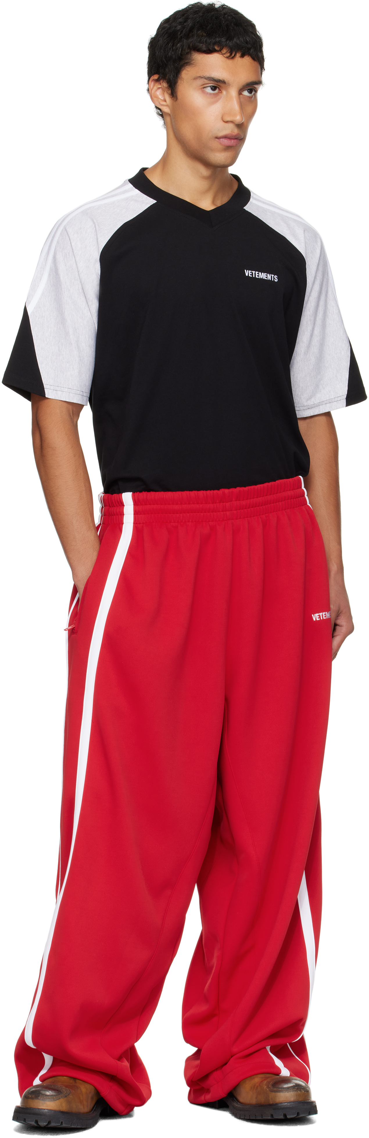 Vetements Jersey Sweatpants In Red