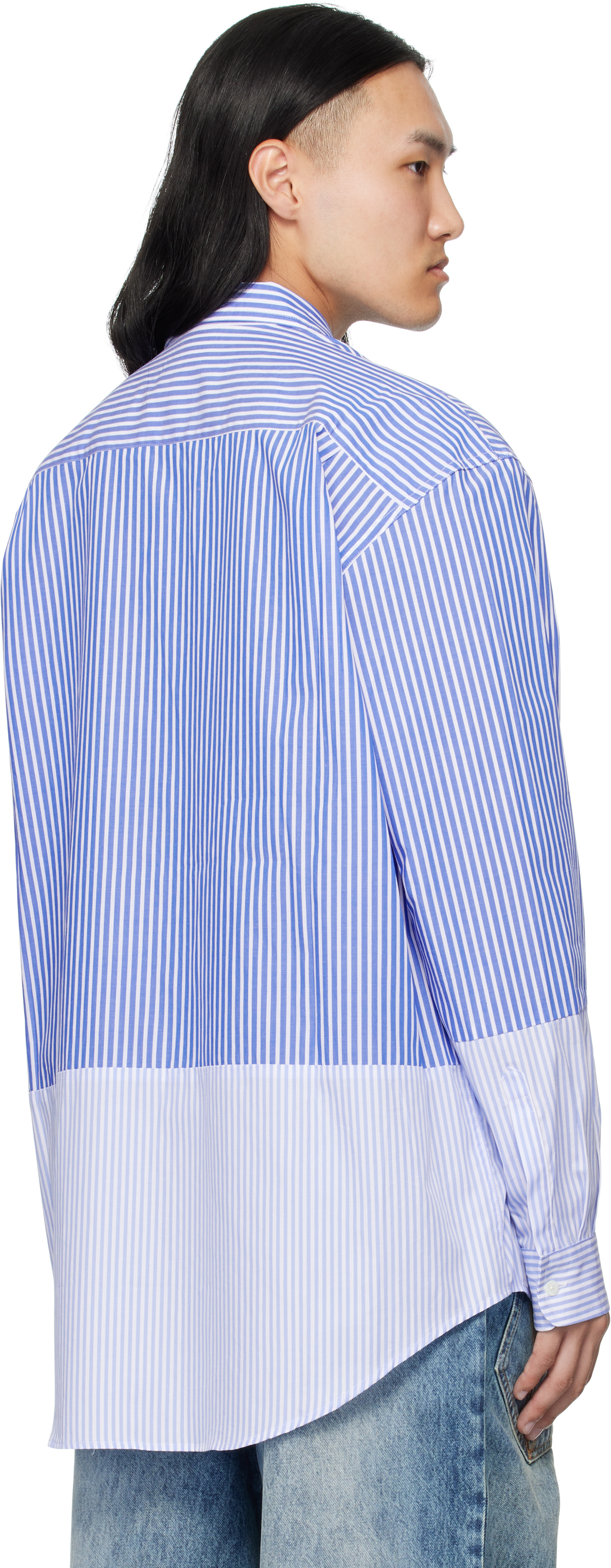 Vetements Splitted Shirt In Blue