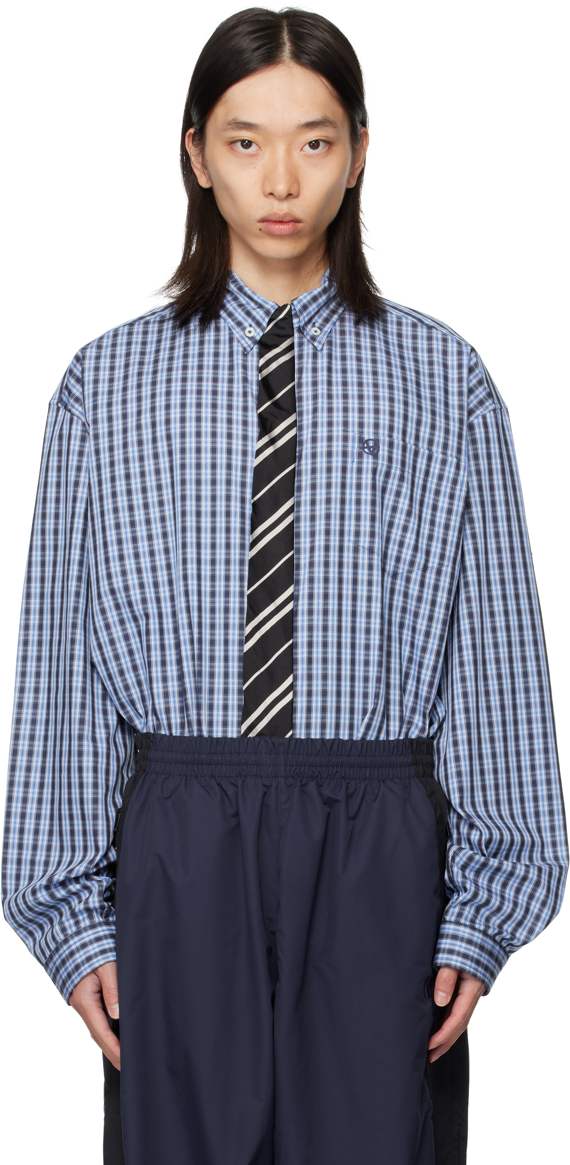 Vetements Blue Tie Shirt