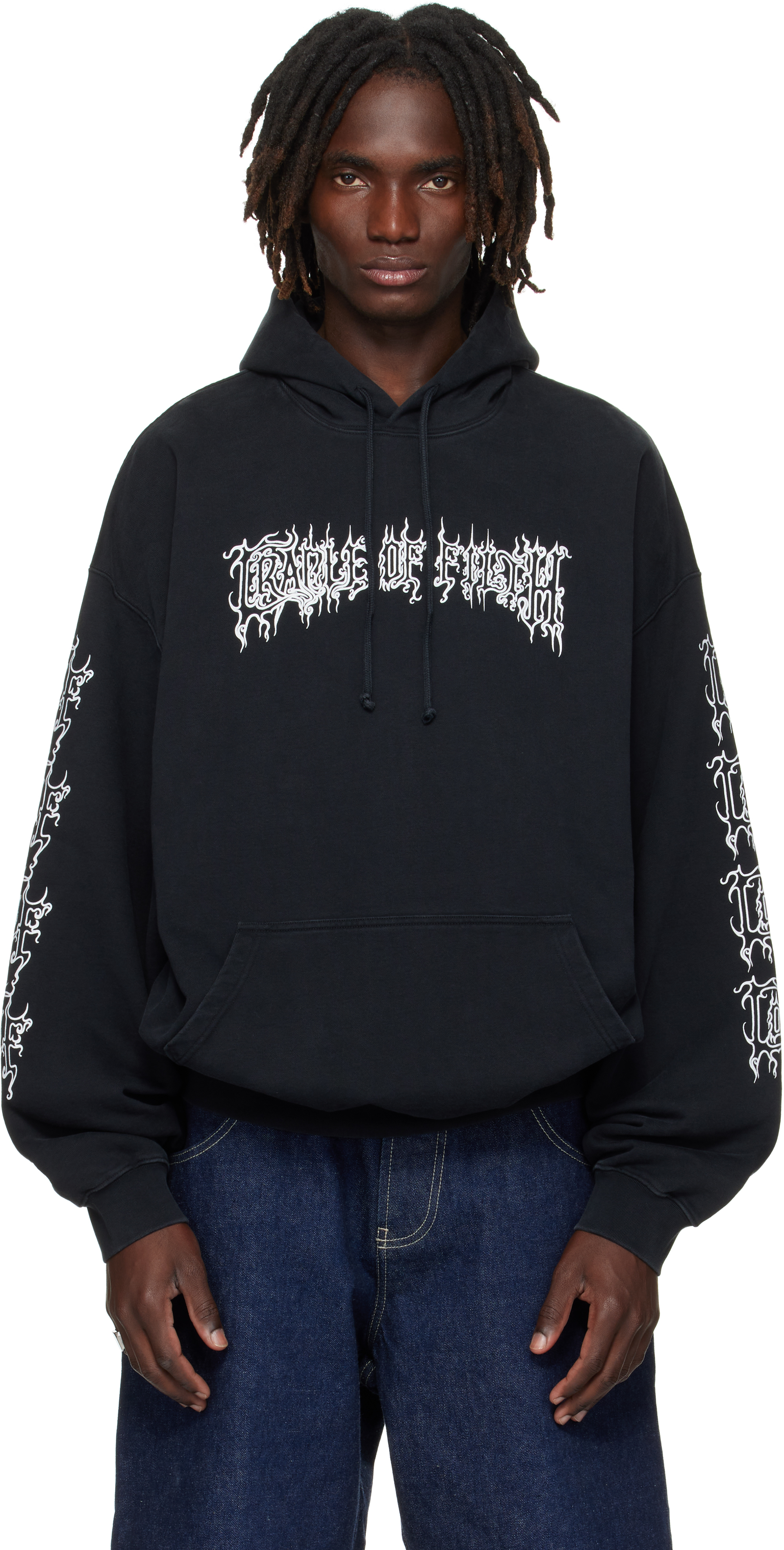 Black Cradle of Filth Logo Oversized Hoodie