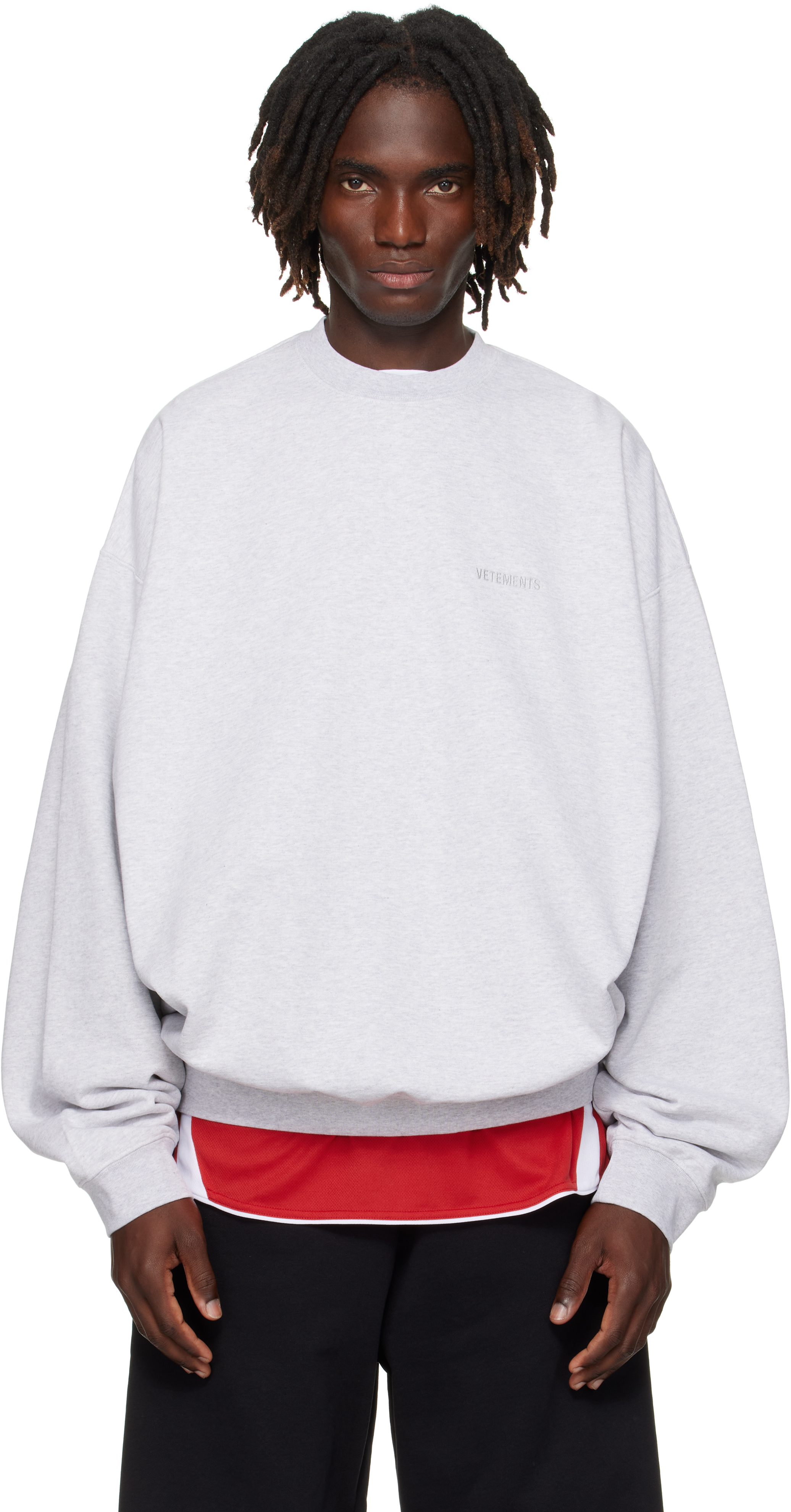 Gray Logo Oversized Sweatshirt
