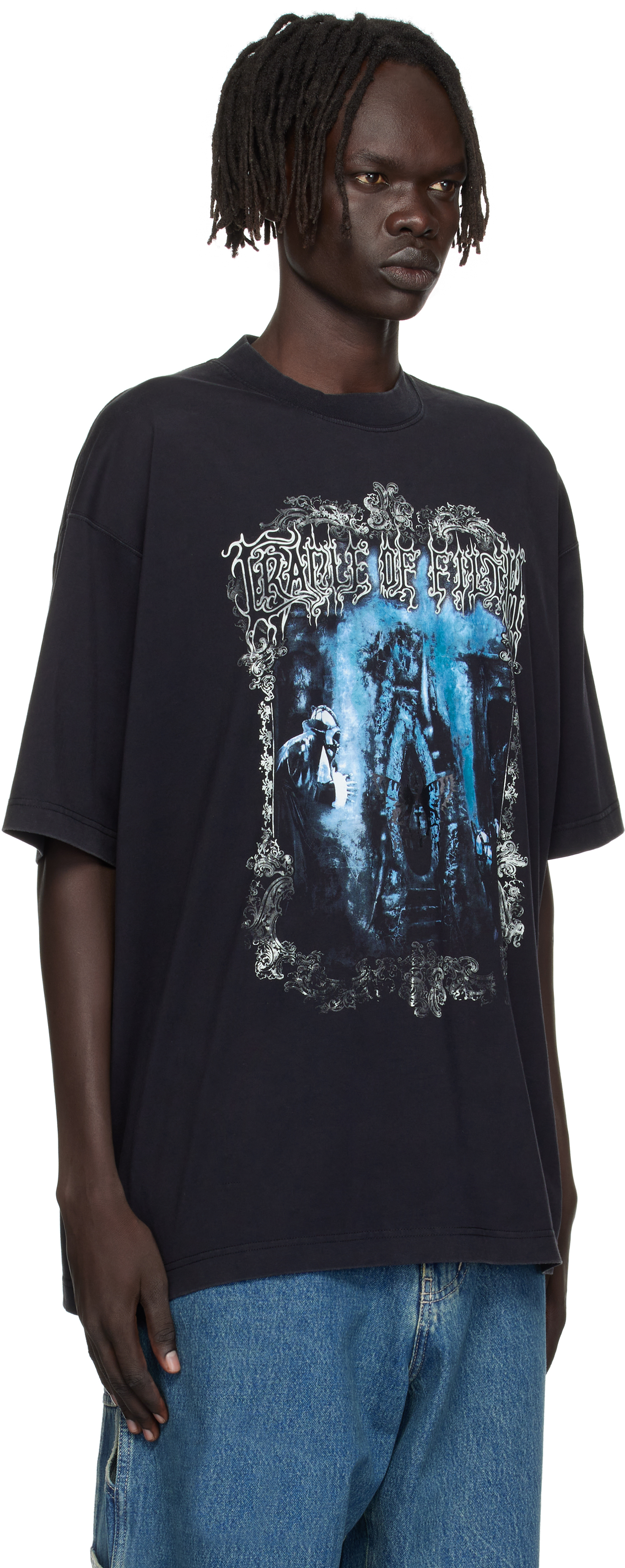 Vetements Black Cradle Of Filth Butterfly Oversized T-shirt In Black