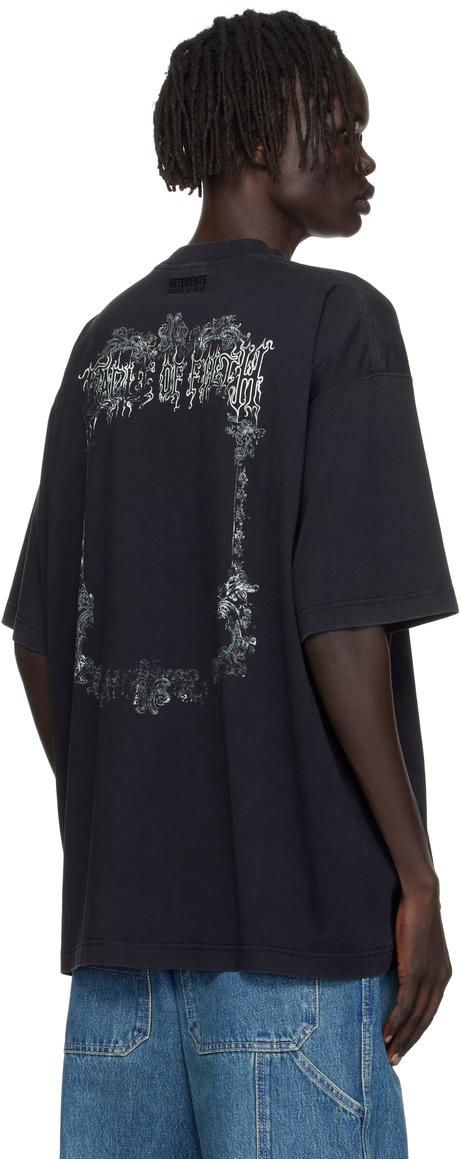 Vetements Black Cradle Of Filth Butterfly Oversized T-shirt In Black