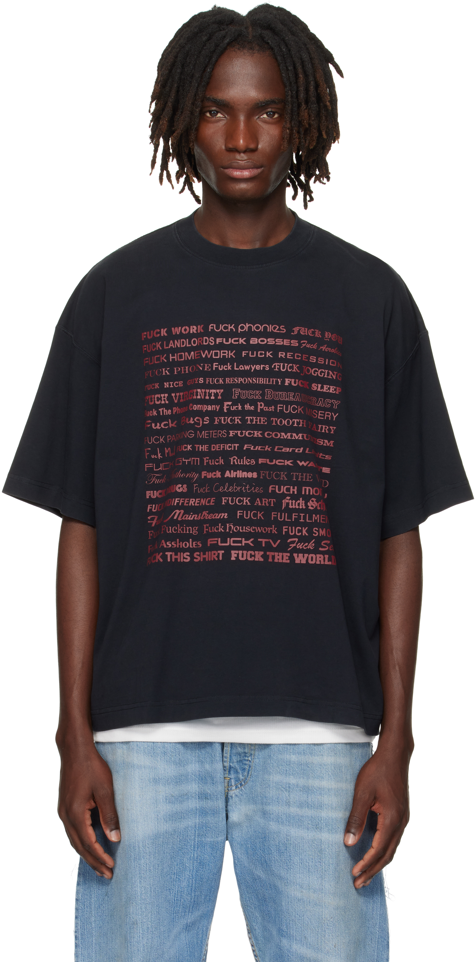 Black 'Fuck' Regular T-shirt