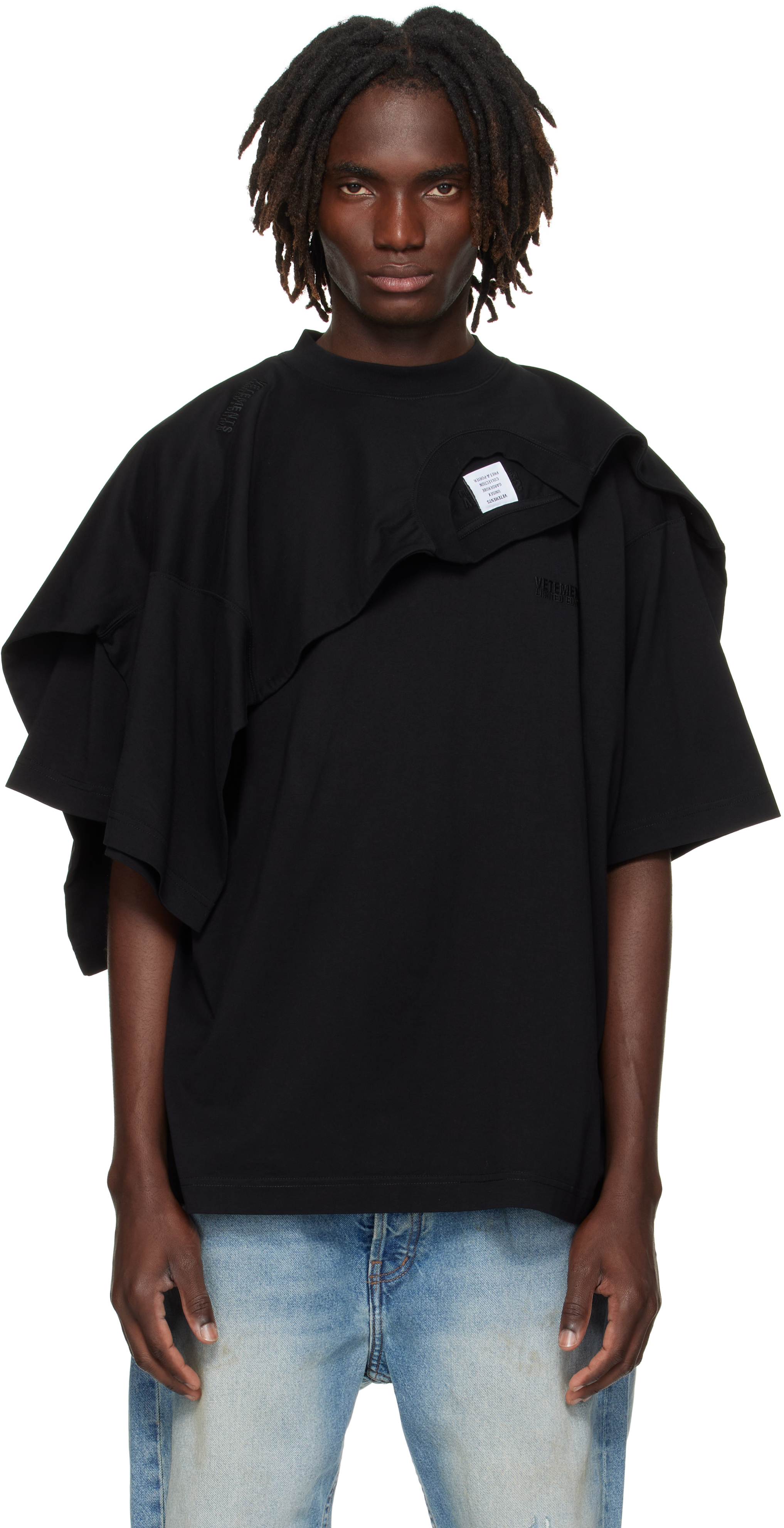 Black Double Layered T-Shirt