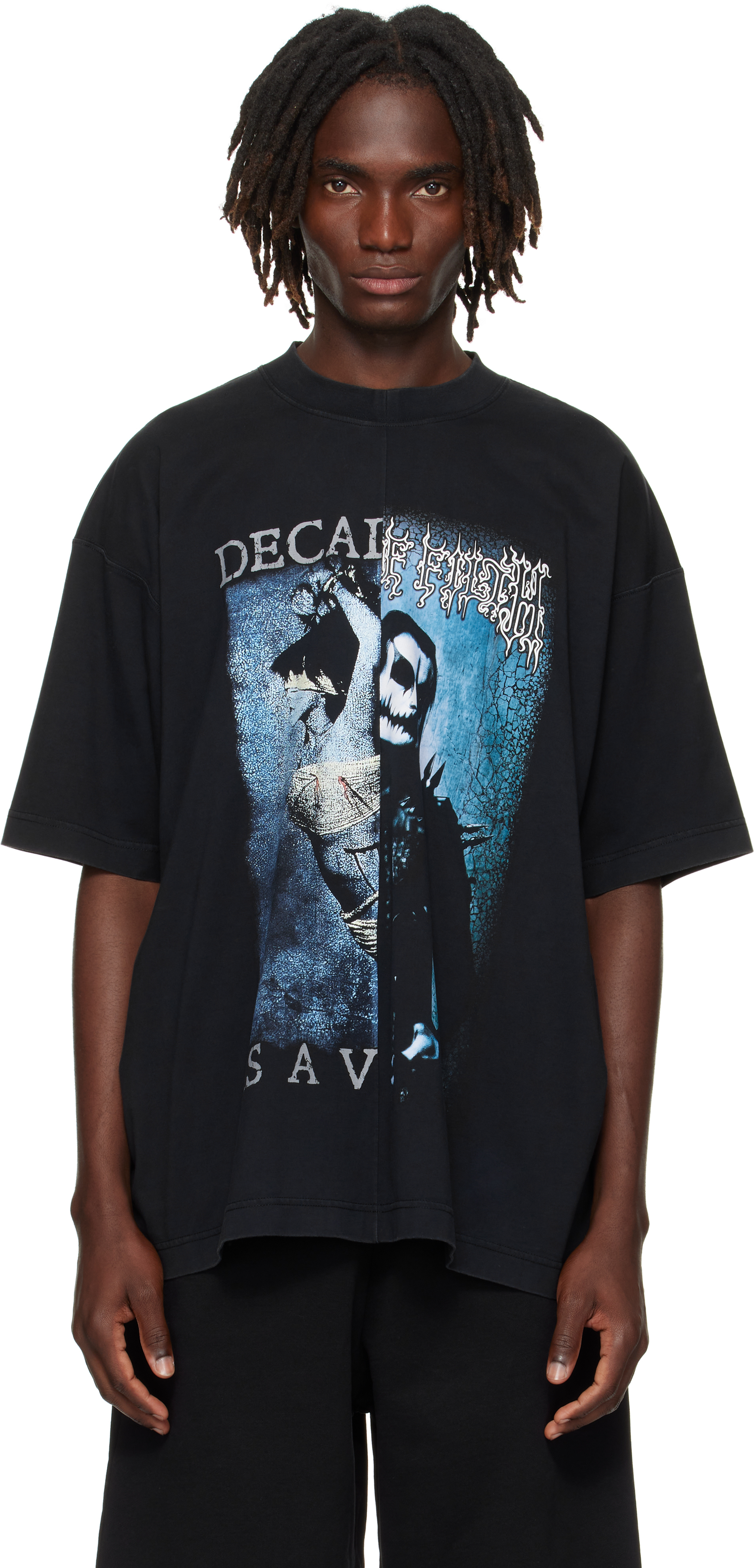 Black Cradle of Filth Cut-Up Oversized T-Shirt