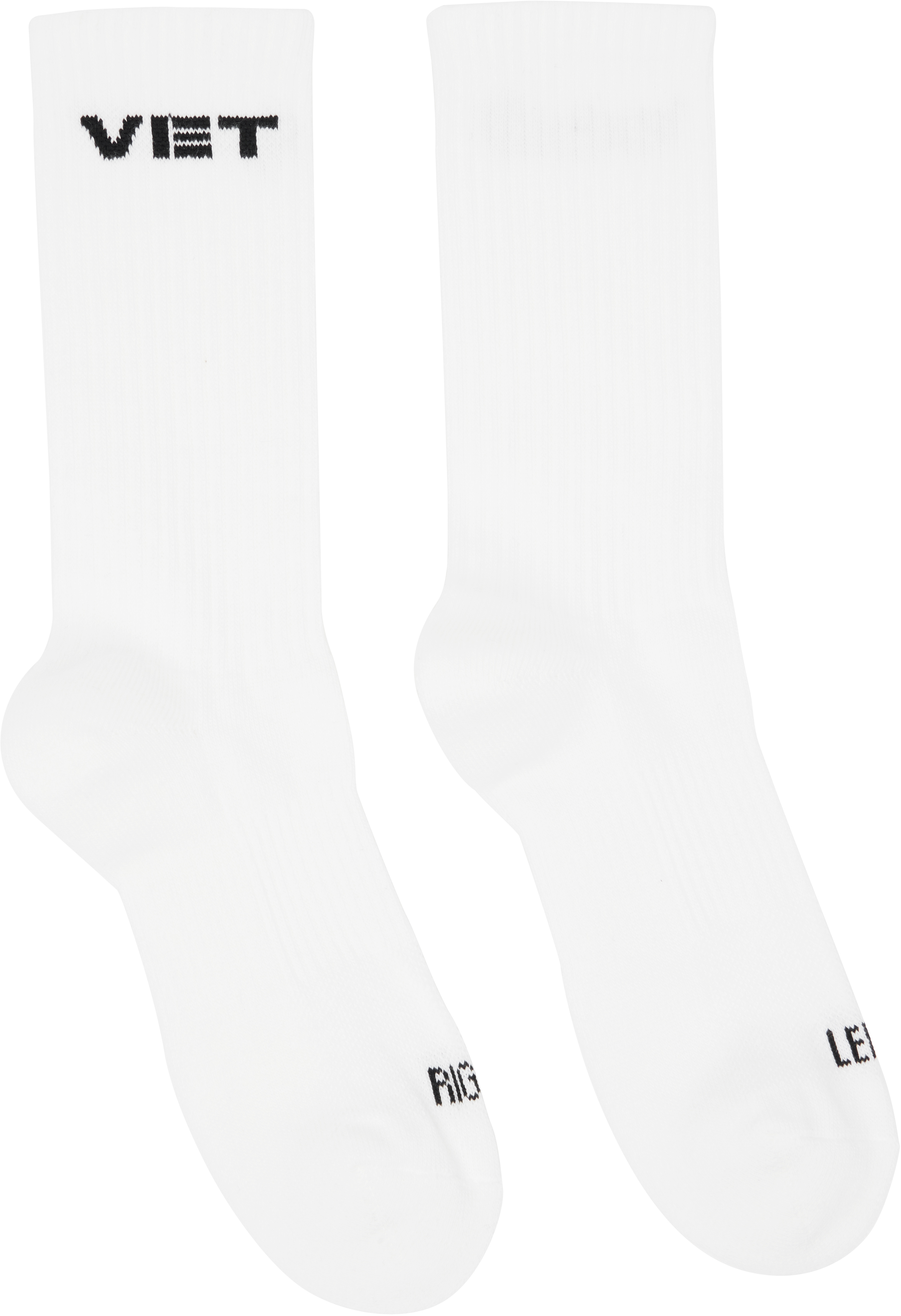 Two-Pack White 'VET' Socks
