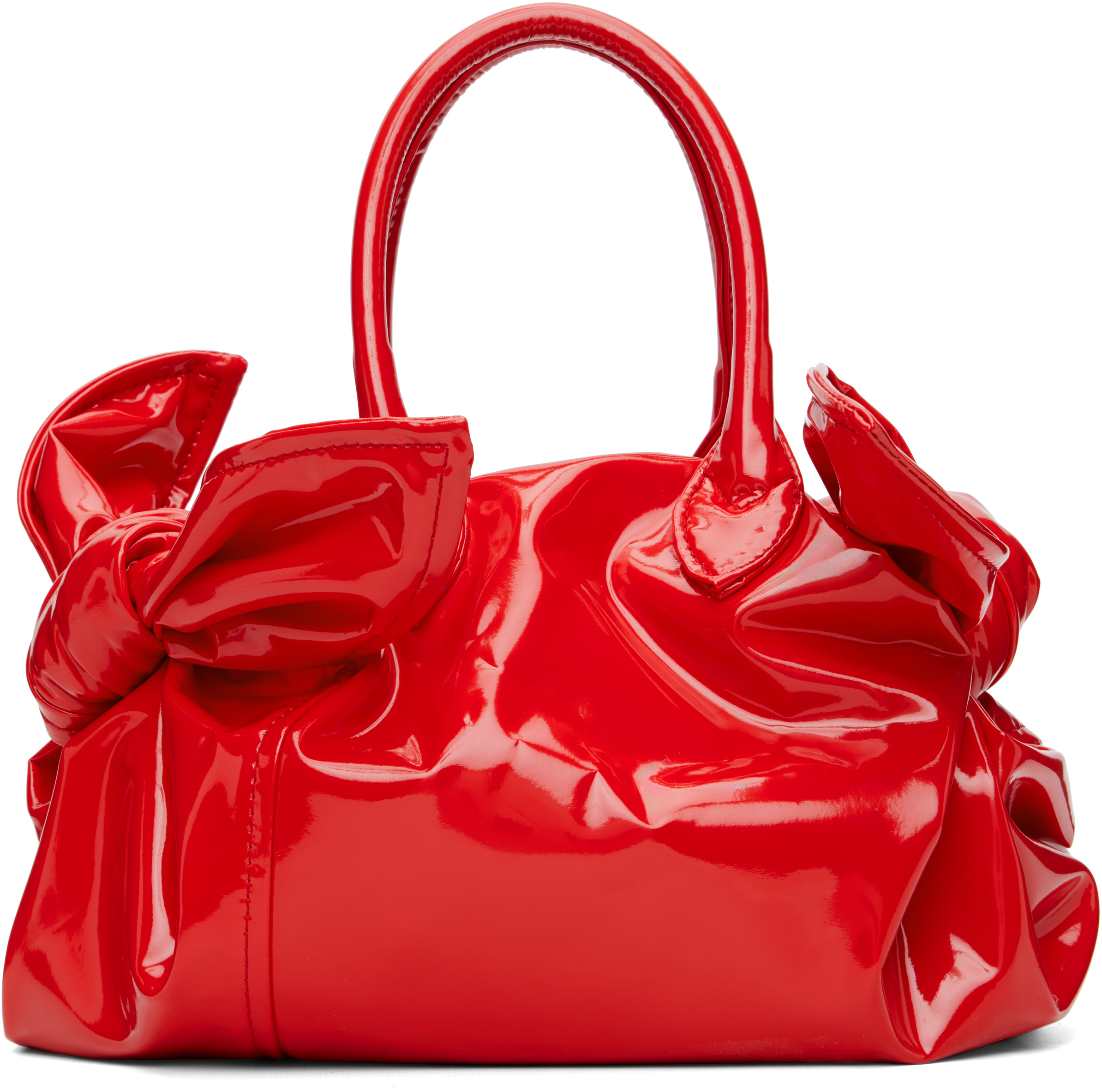 Comme Des Garcons Girl Red Bow Bag In Red