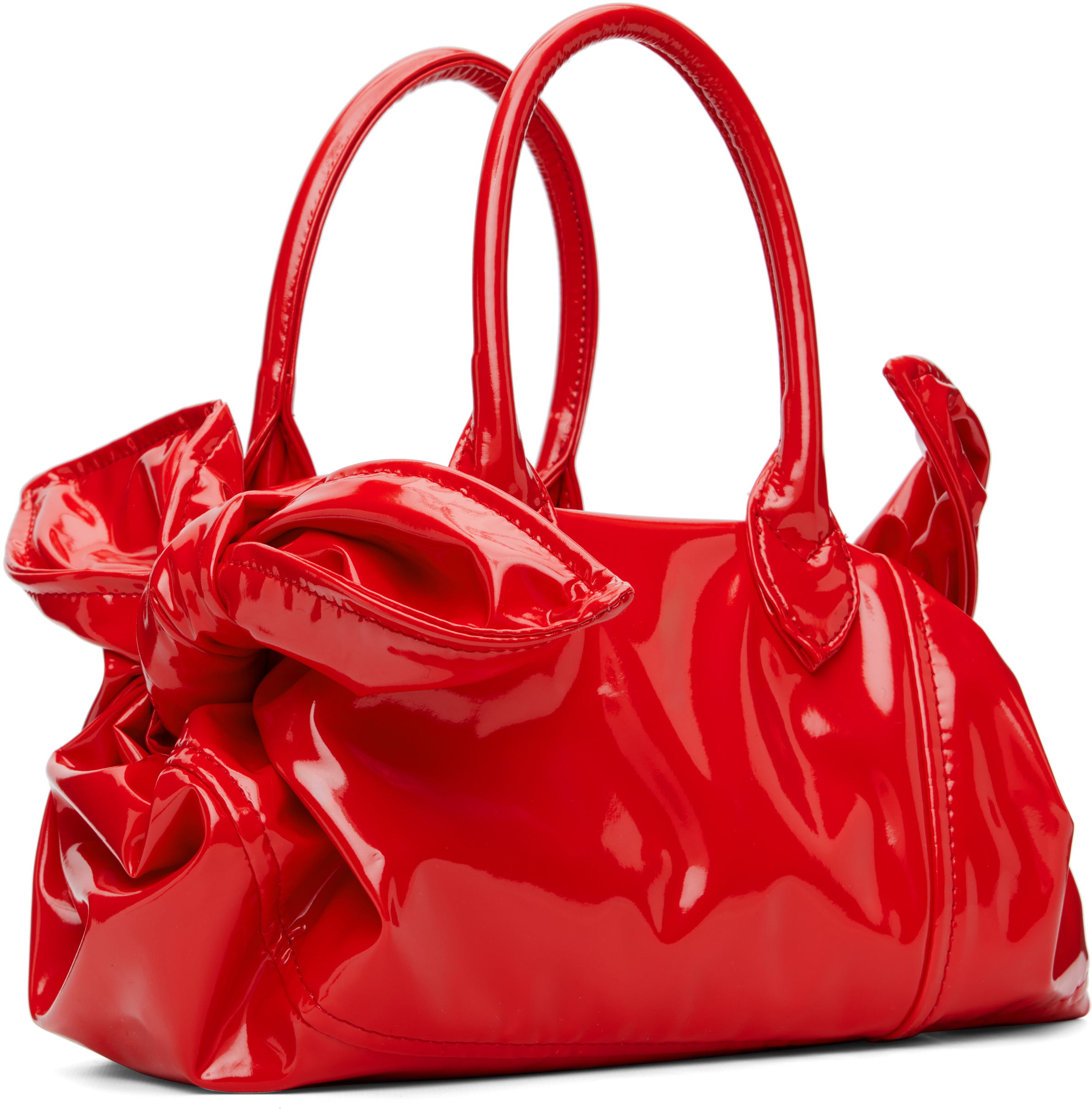 Comme Des Garcons Girl Red Bow Bag In Red