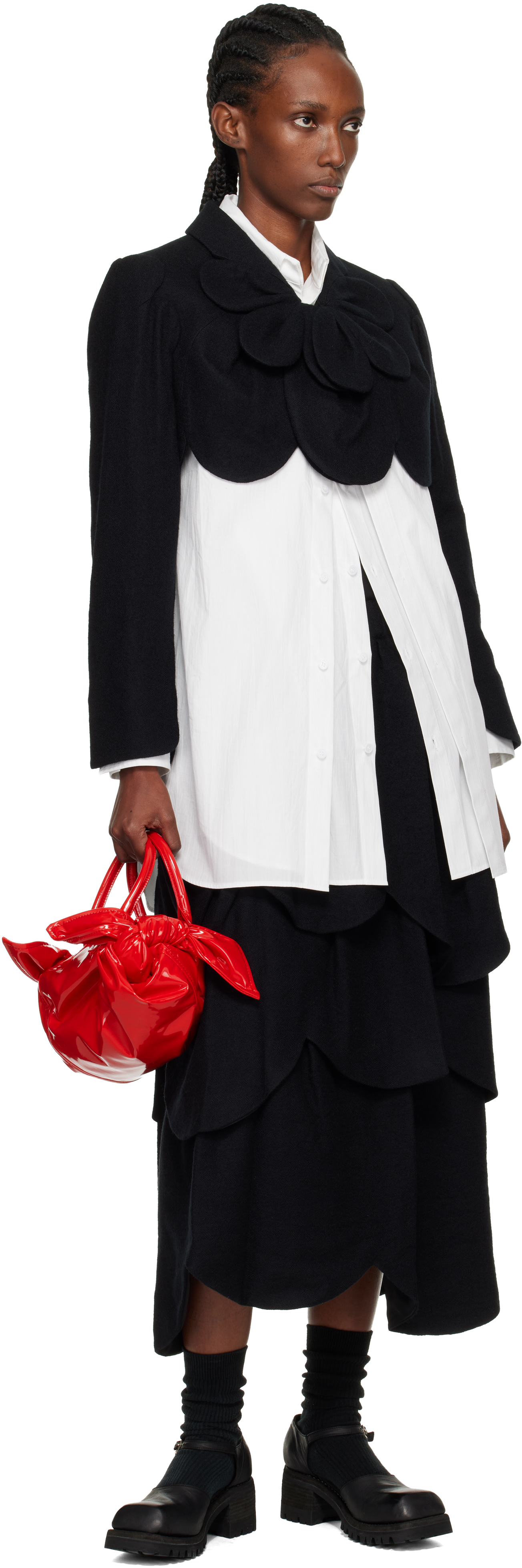 Comme Des Garcons Girl Red Bow Bag In Red