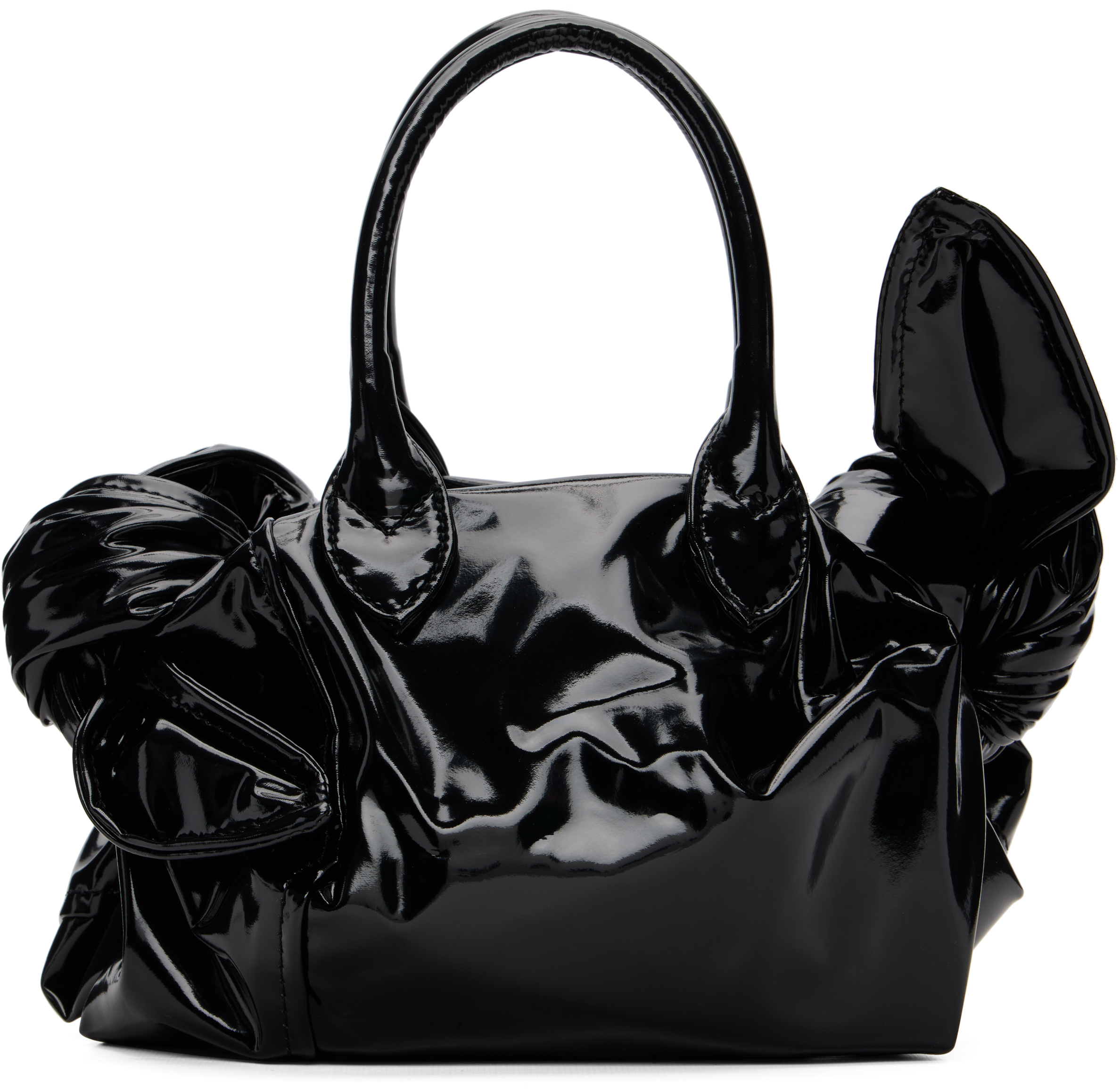 Comme Des Garcons Girl Black Bow Bag In Black