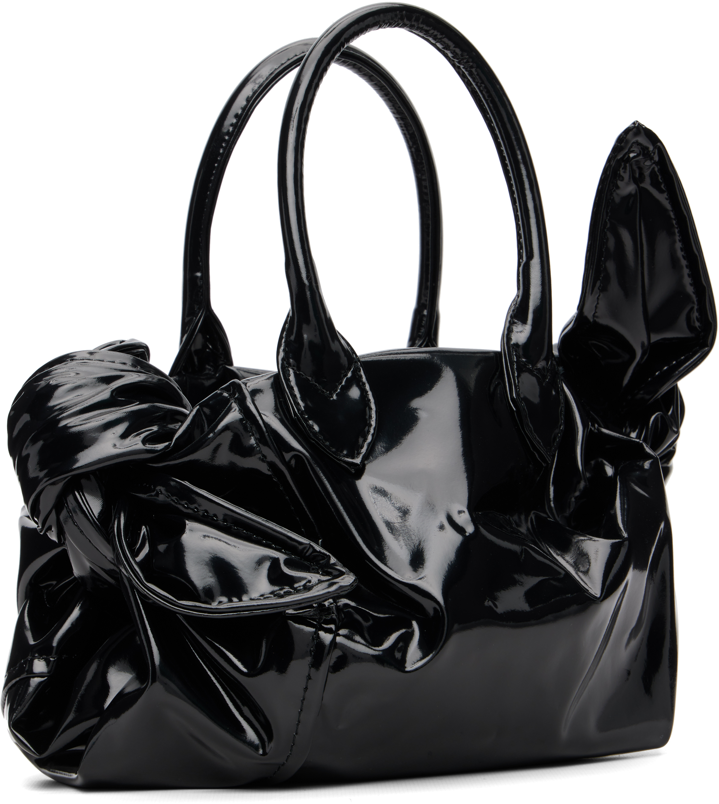 Comme Des Garcons Girl Black Bow Bag In Black