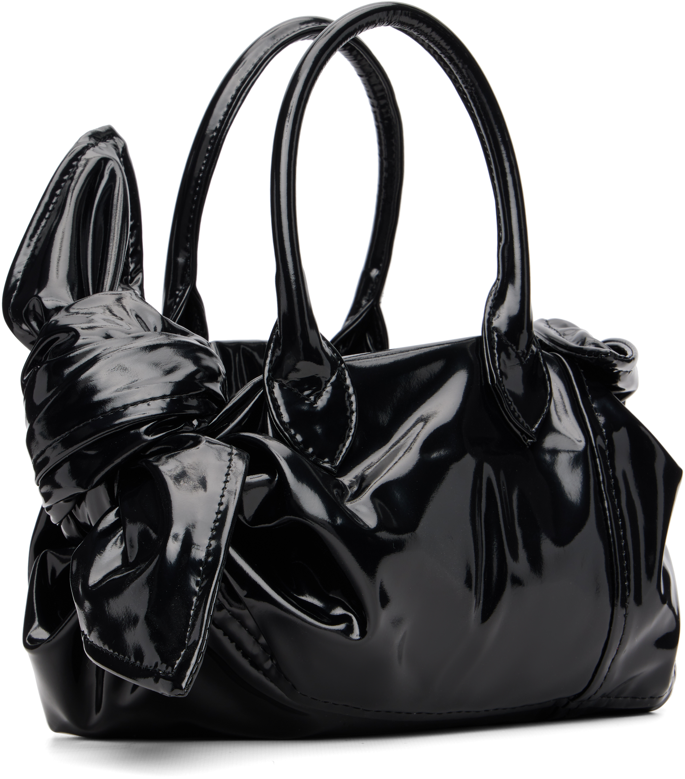 Comme Des Garcons Girl Black Bow Bag In Black
